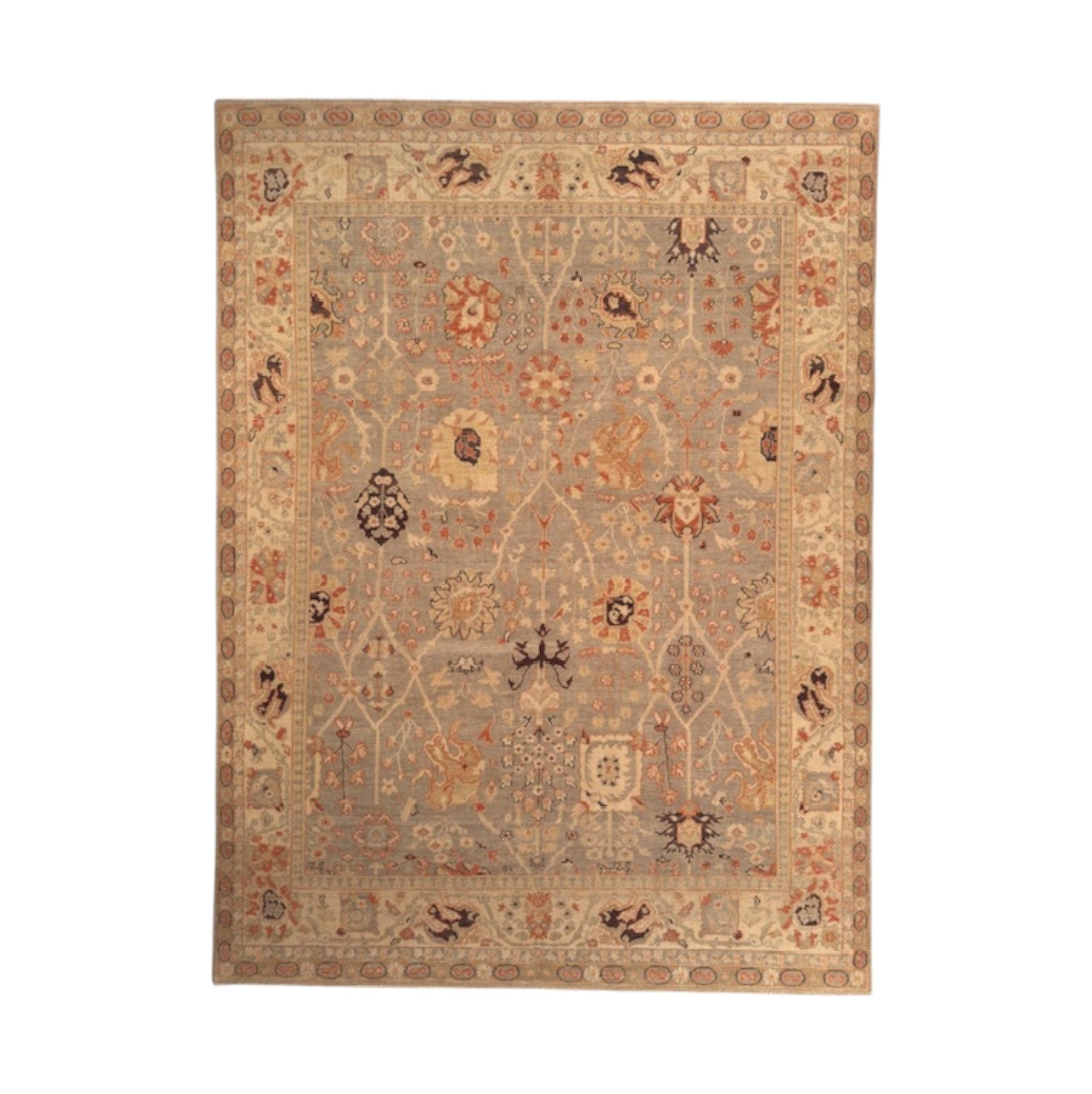 Earthy Oushak Serapi Rug