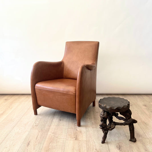 Vintage Dutch Leather Chair in the style of Gerard Van Der Berg for Montis