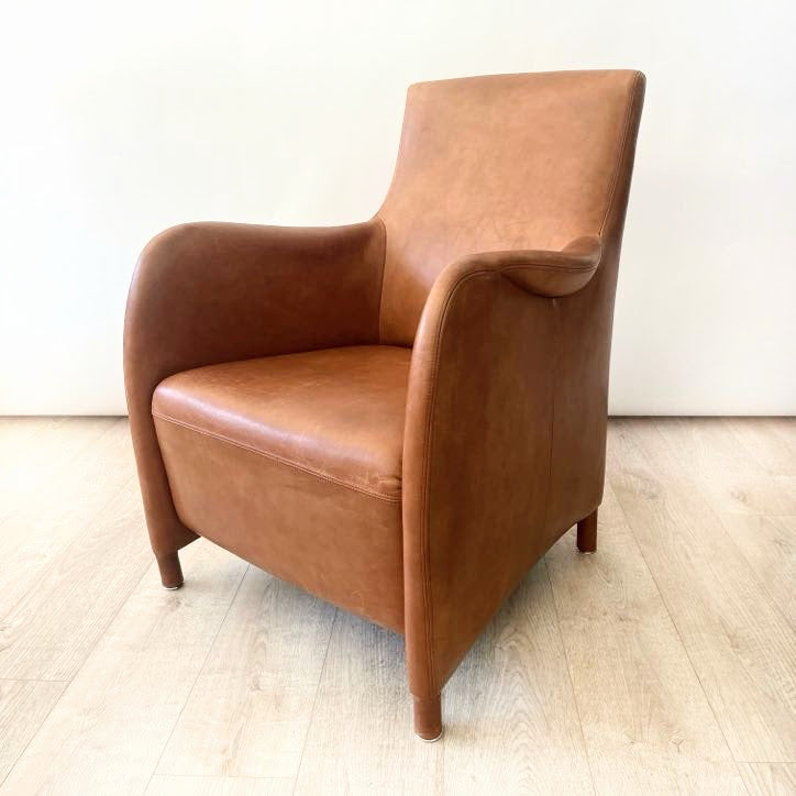 Vintage Dutch Leather Chair in the style of Gerard Van Der Berg for Montis