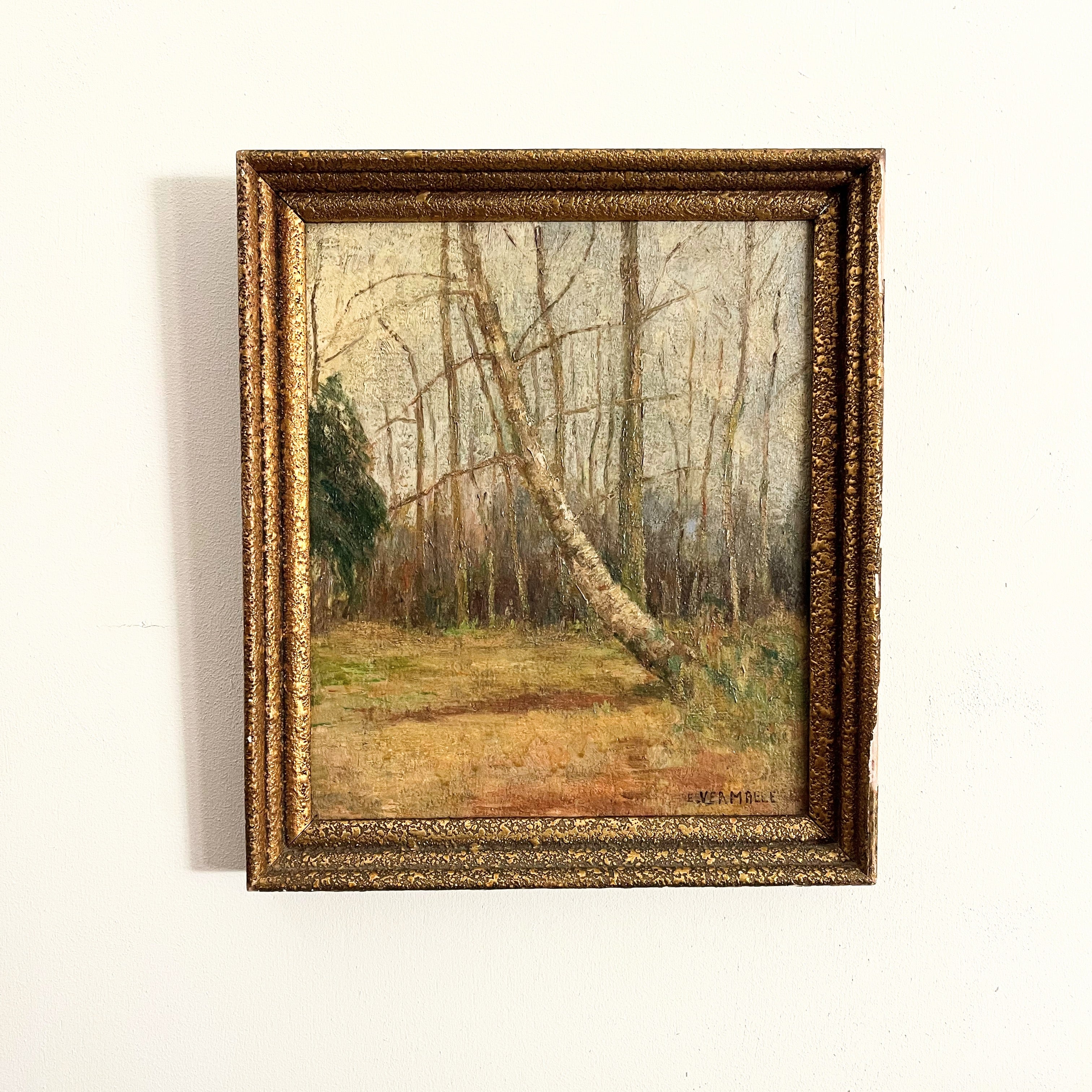 Vintage Forest in Autumn Painting