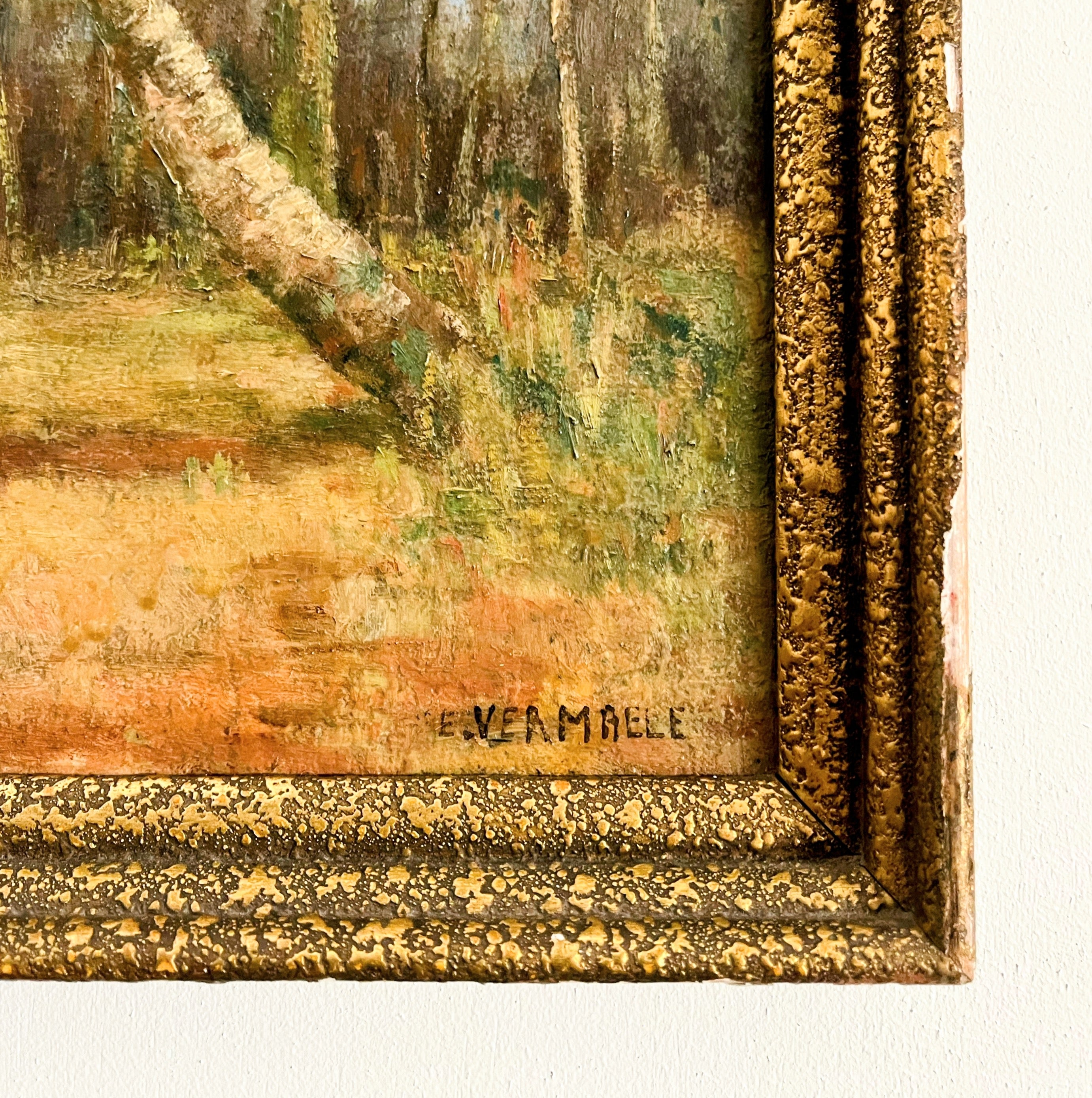 Vintage Forest in Autumn Painting