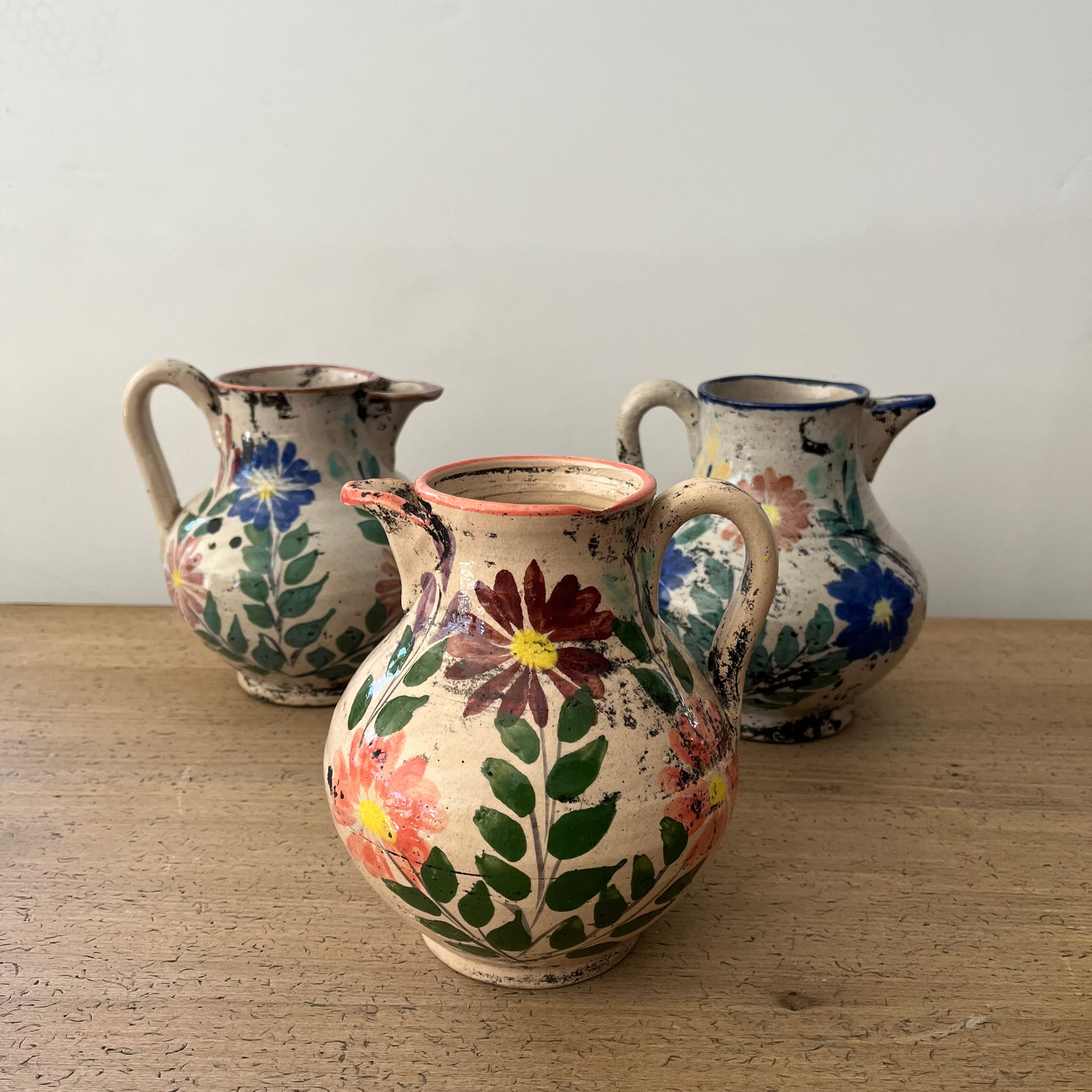 Vintage Guatemalan Pottery Water Jug