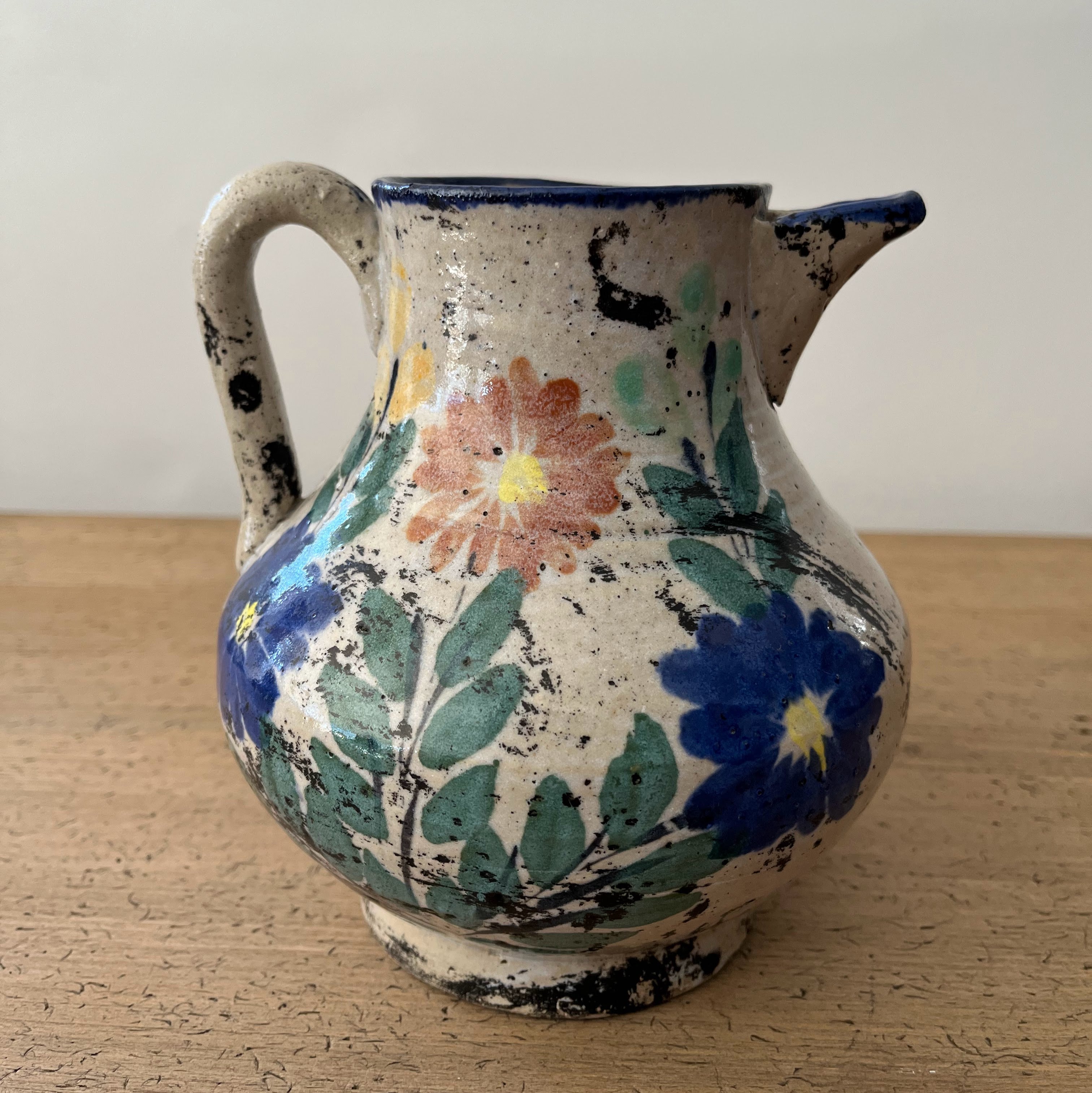 Vintage Guatemalan Pottery Water Jug