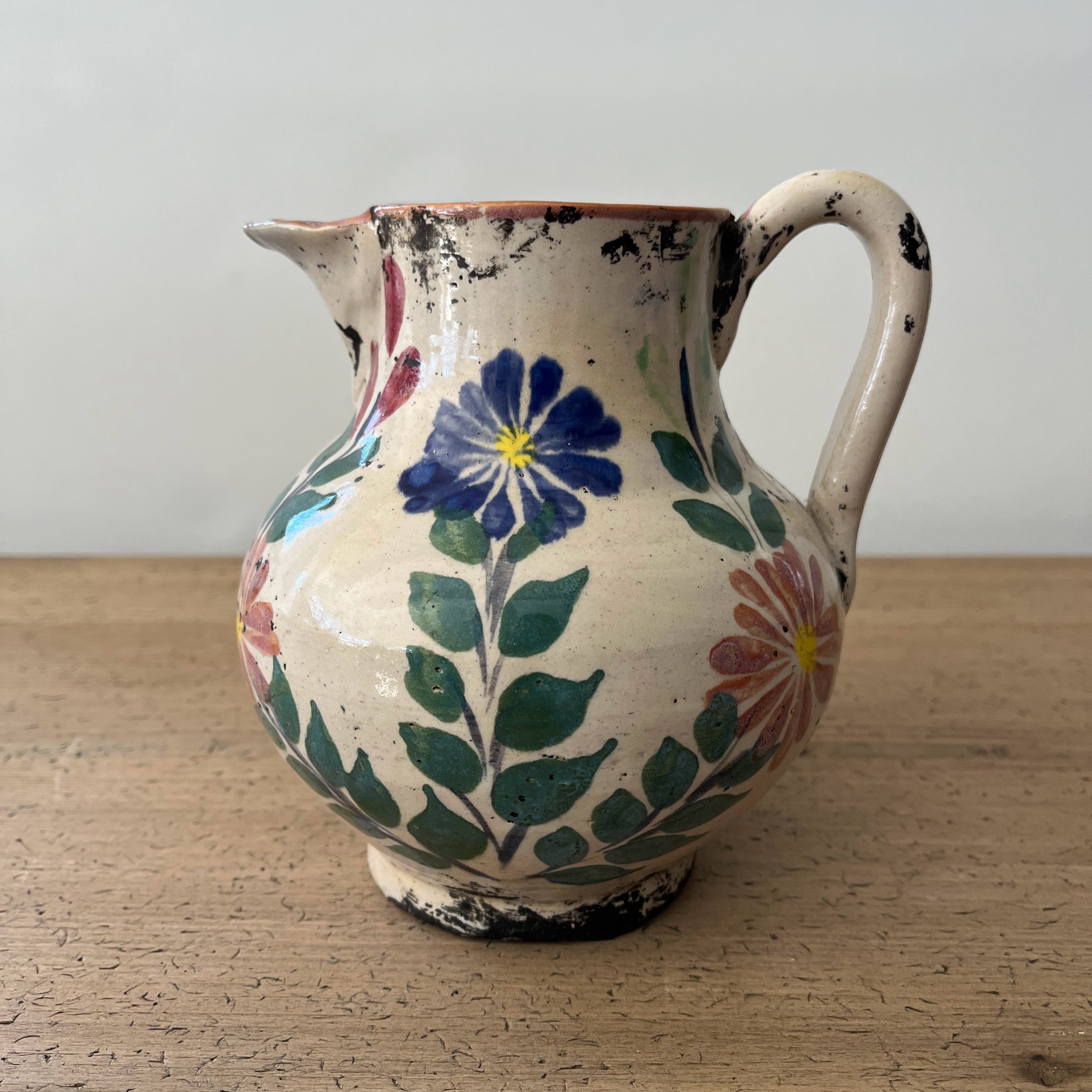 Vintage Guatemalan Pottery Water Jug