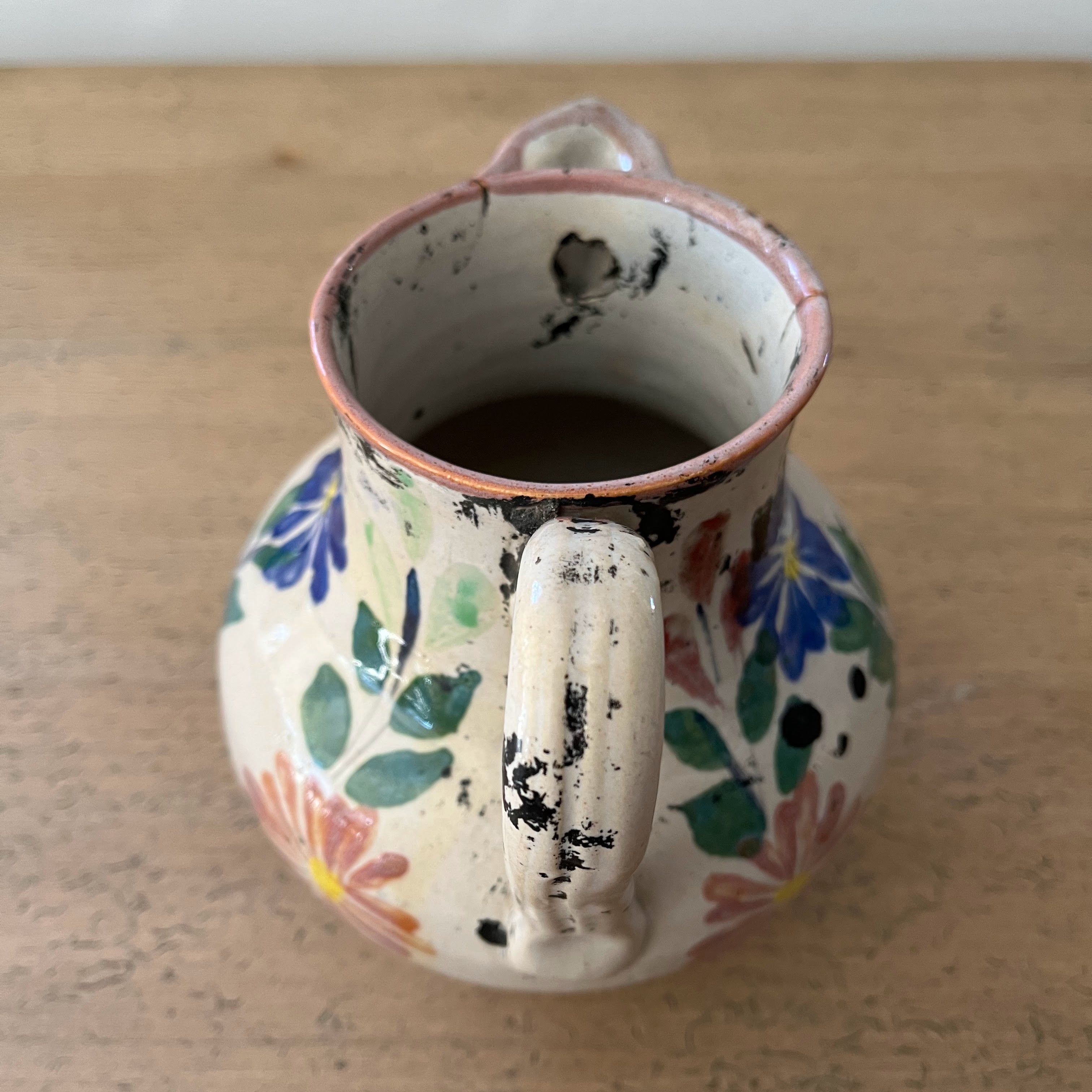 Vintage Guatemalan Pottery Water Jug
