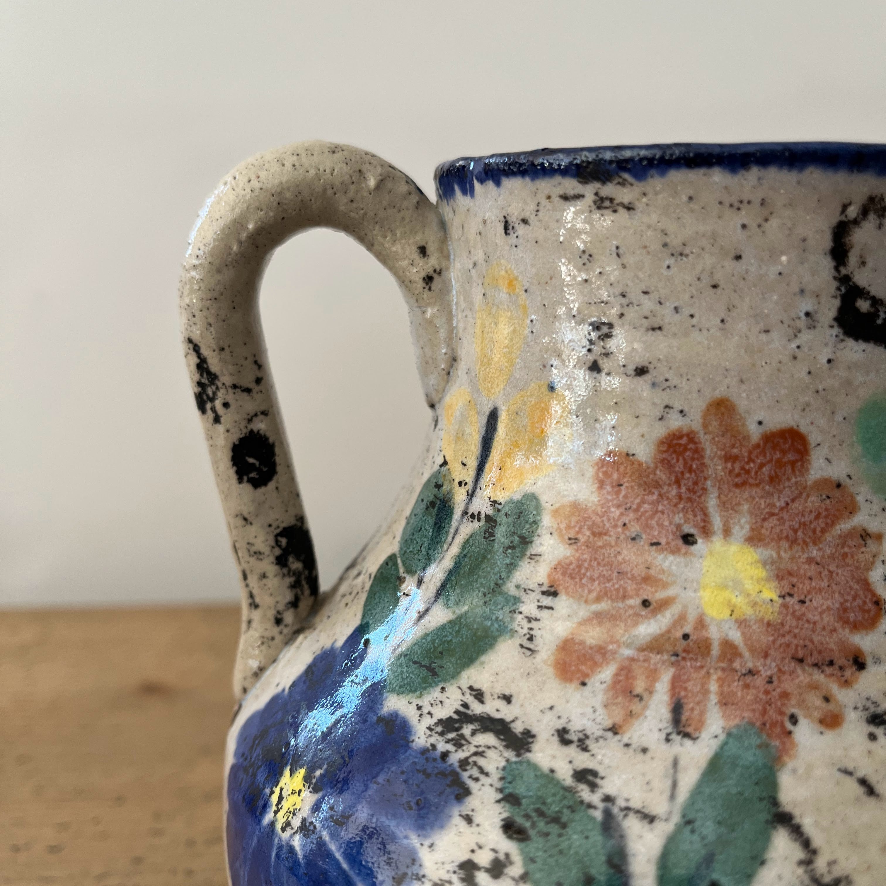 Vintage Guatemalan Pottery Water Jug