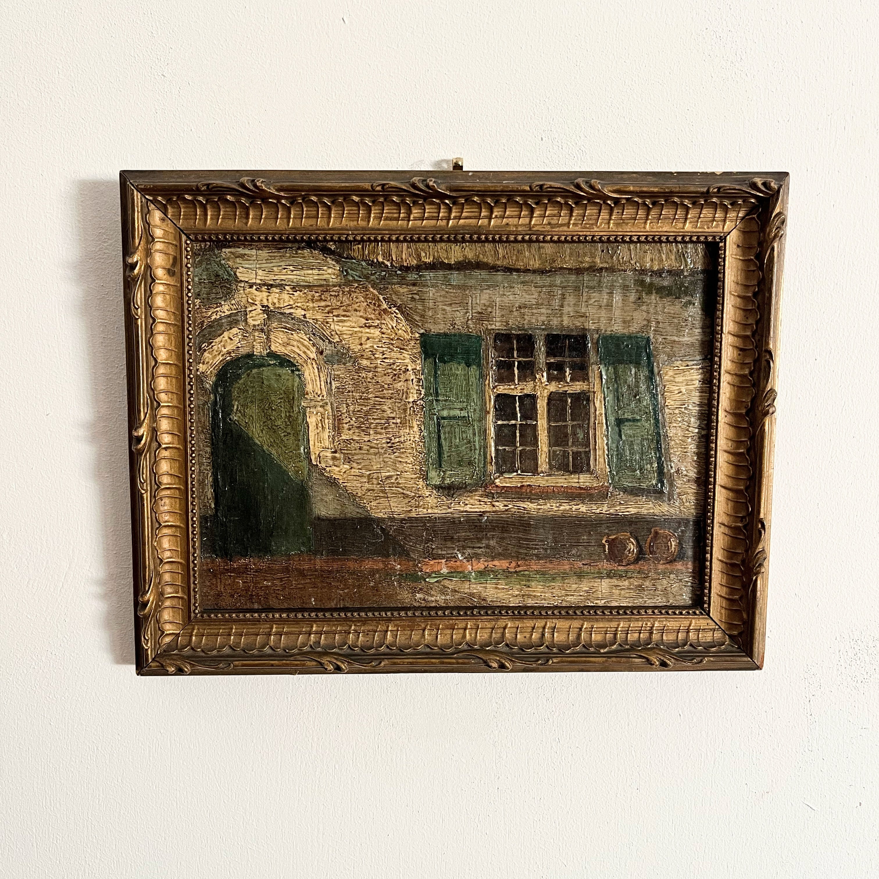 Vintage Small Window Painting