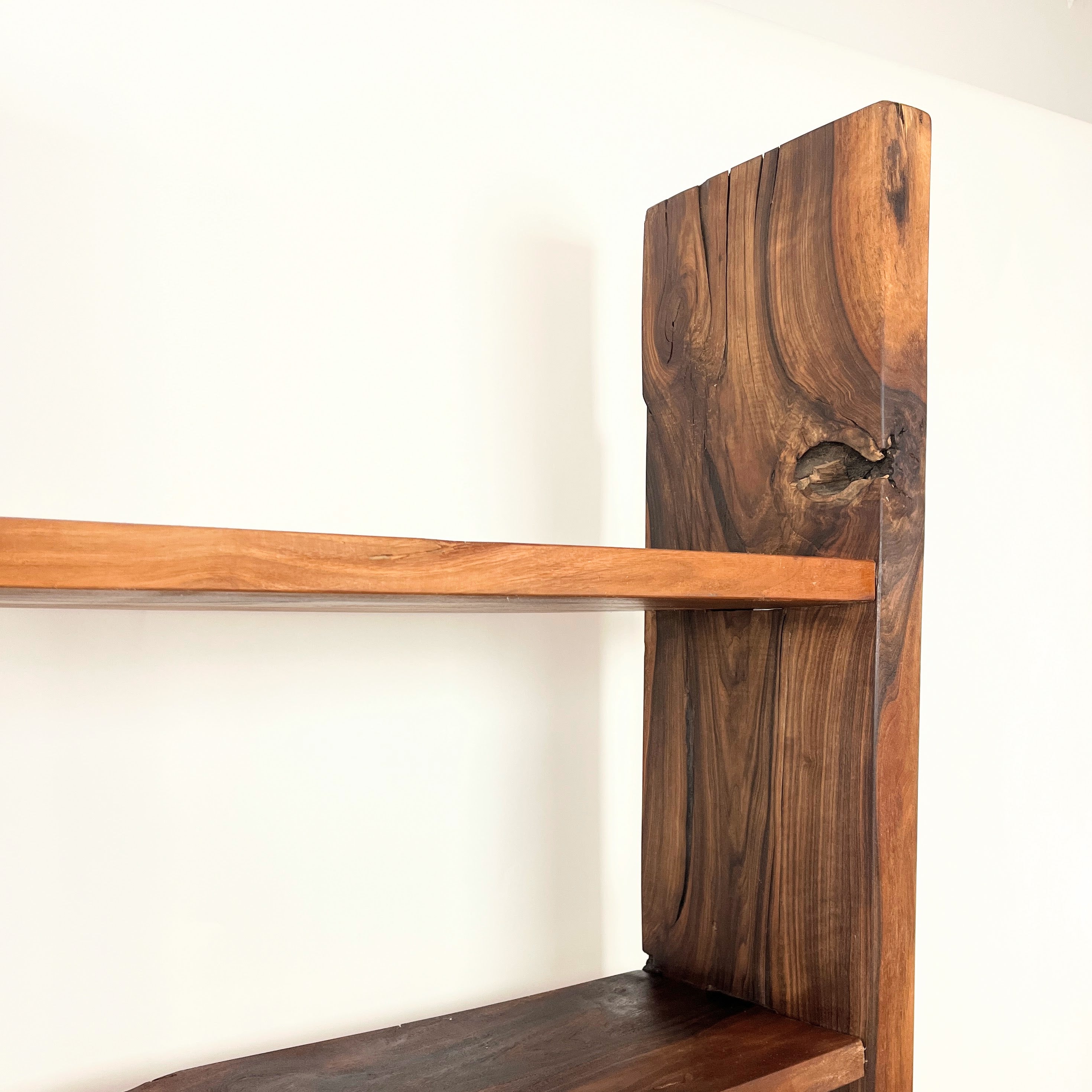 Sculptural Handcrafted Wood Bookcase
