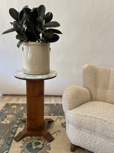 French Bistro Market Table W/Turkish Wood Base