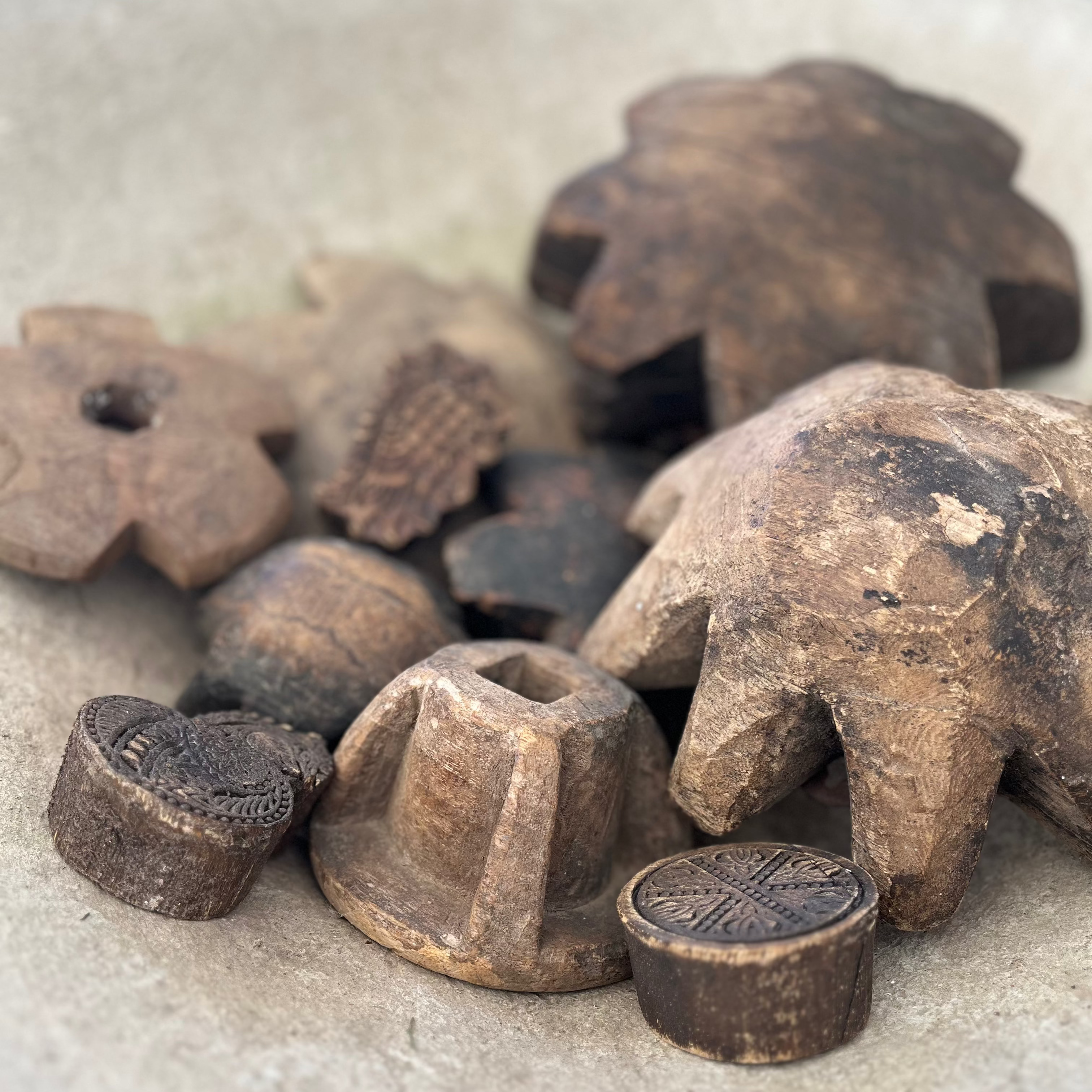 Antique Wooden Cogs Large