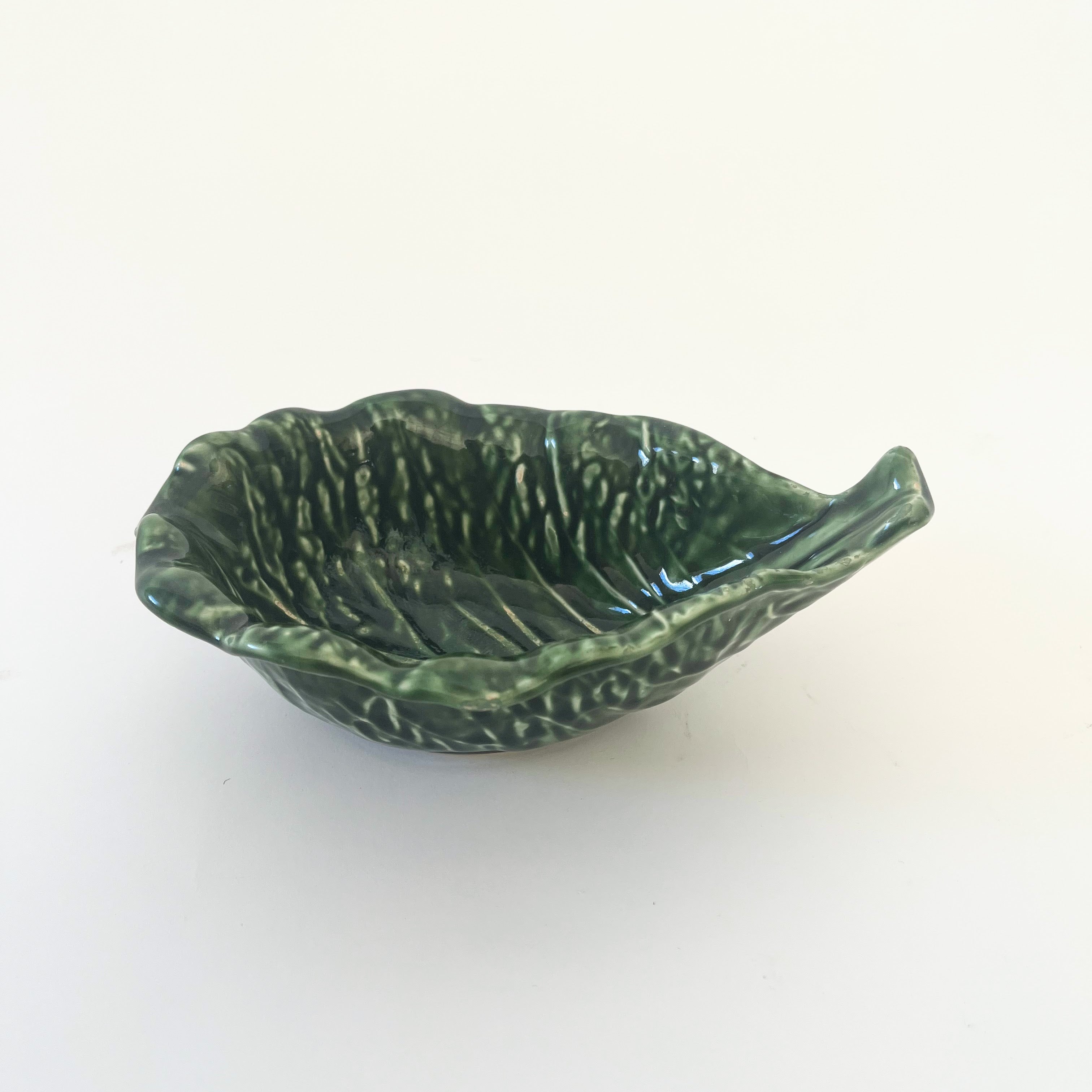 S/3 Vintage Majolica Lettuce Bowls