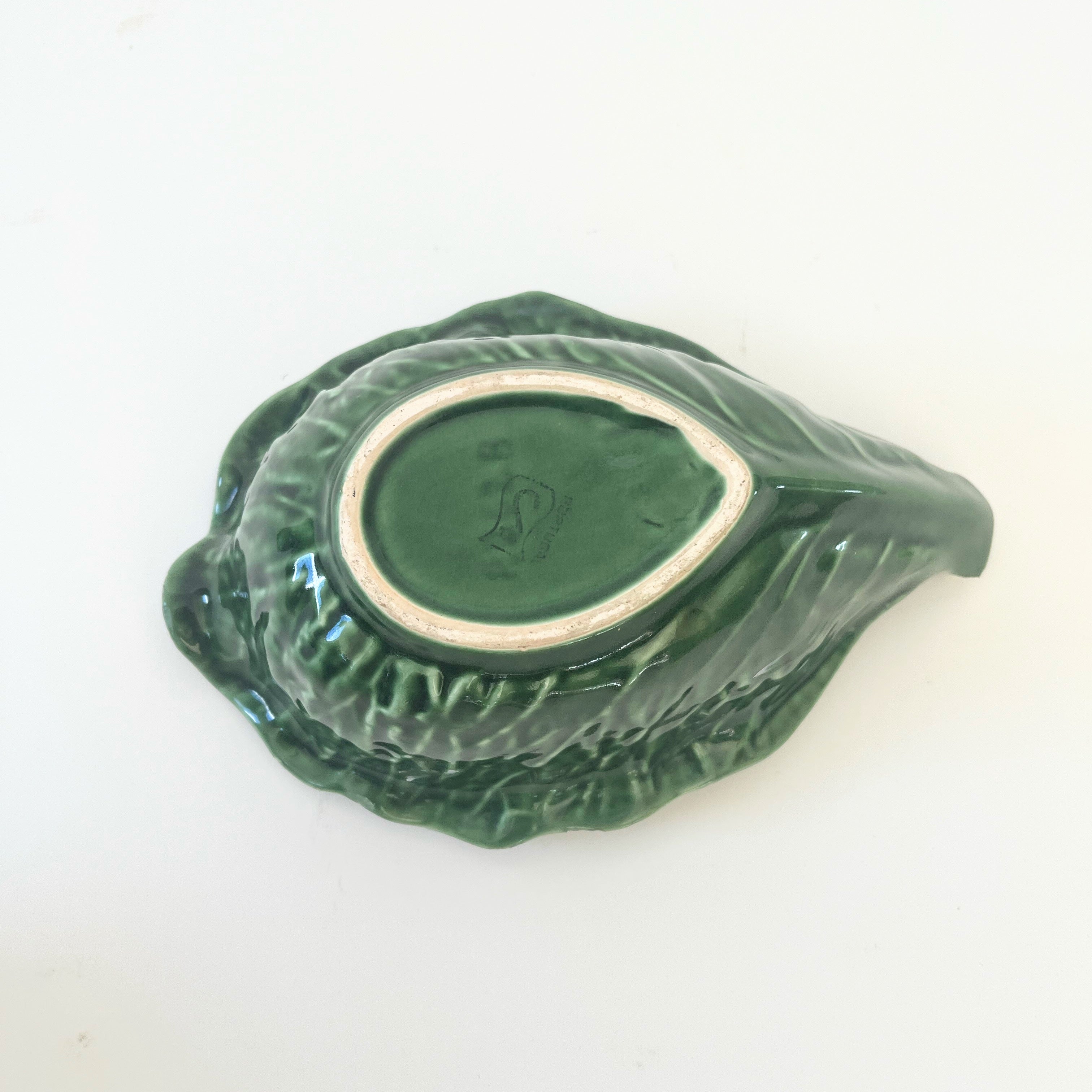 S/3 Vintage Majolica Lettuce Bowls