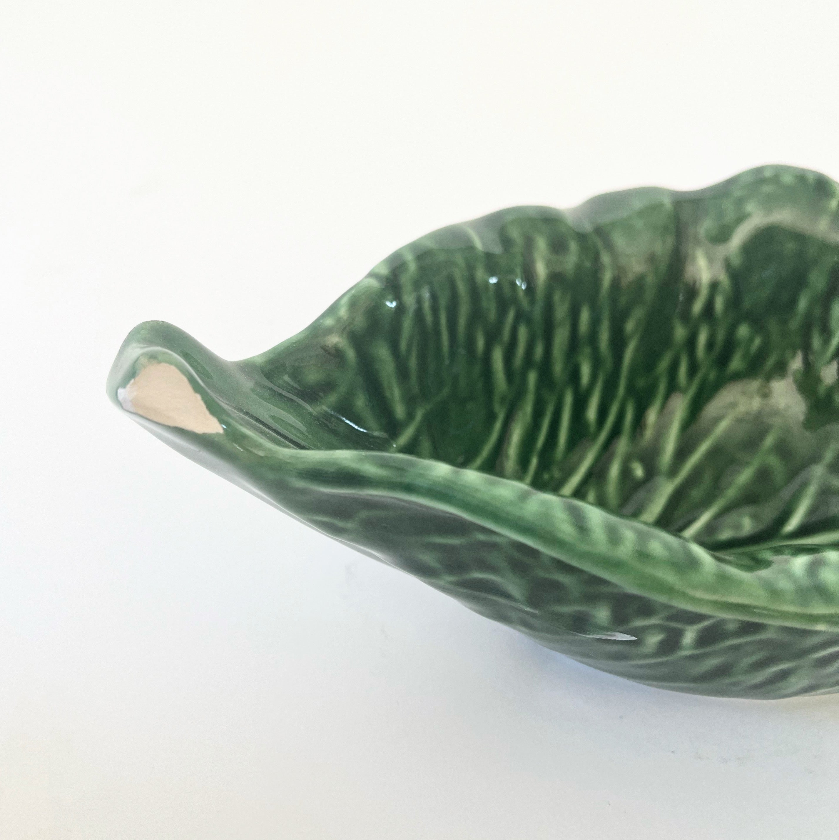S/3 Vintage Majolica Lettuce Bowls