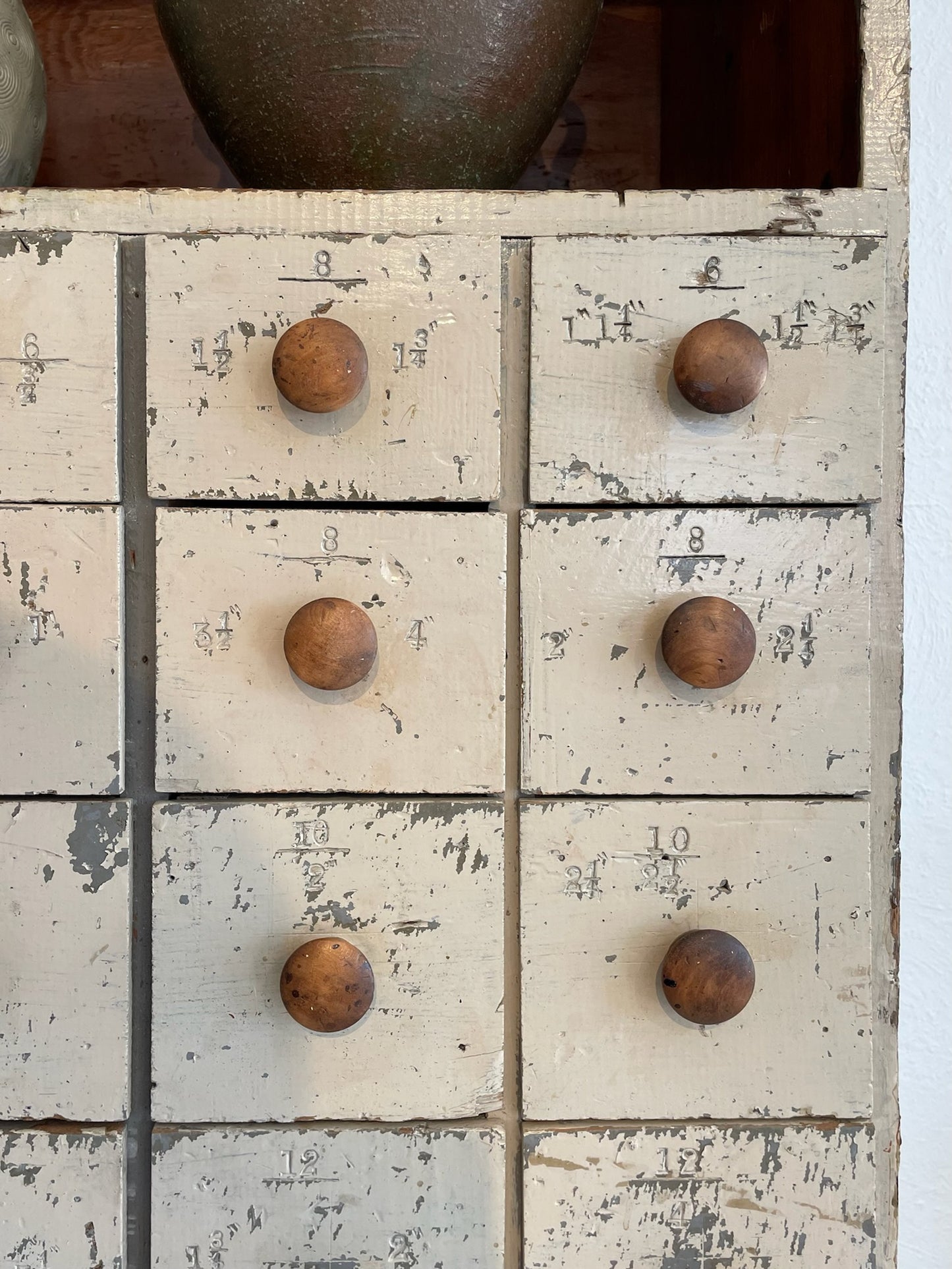 Vintage Multi Drawer Hardware Cabinet