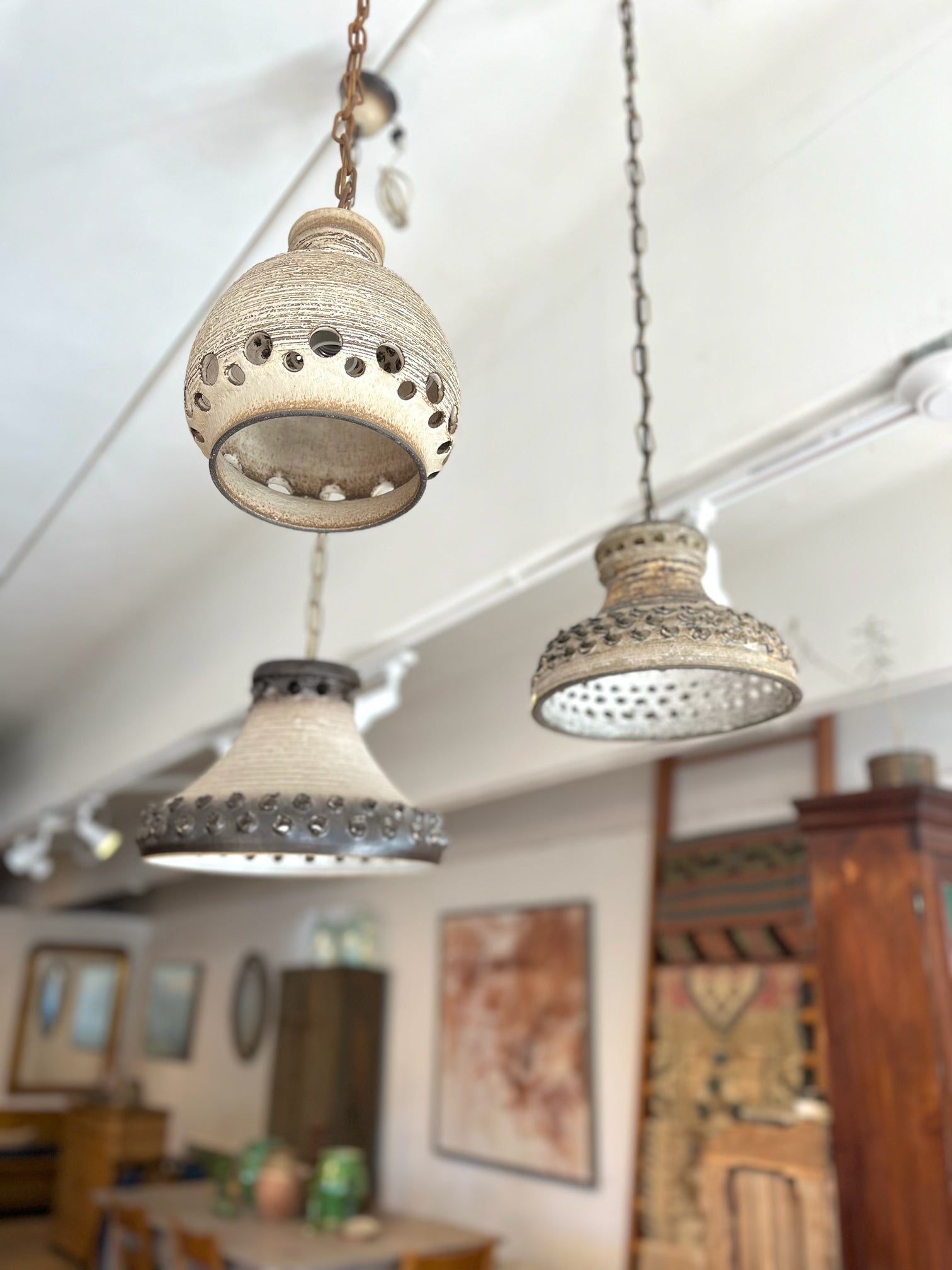 Vintage 70's Pottery Pendants from Denmark