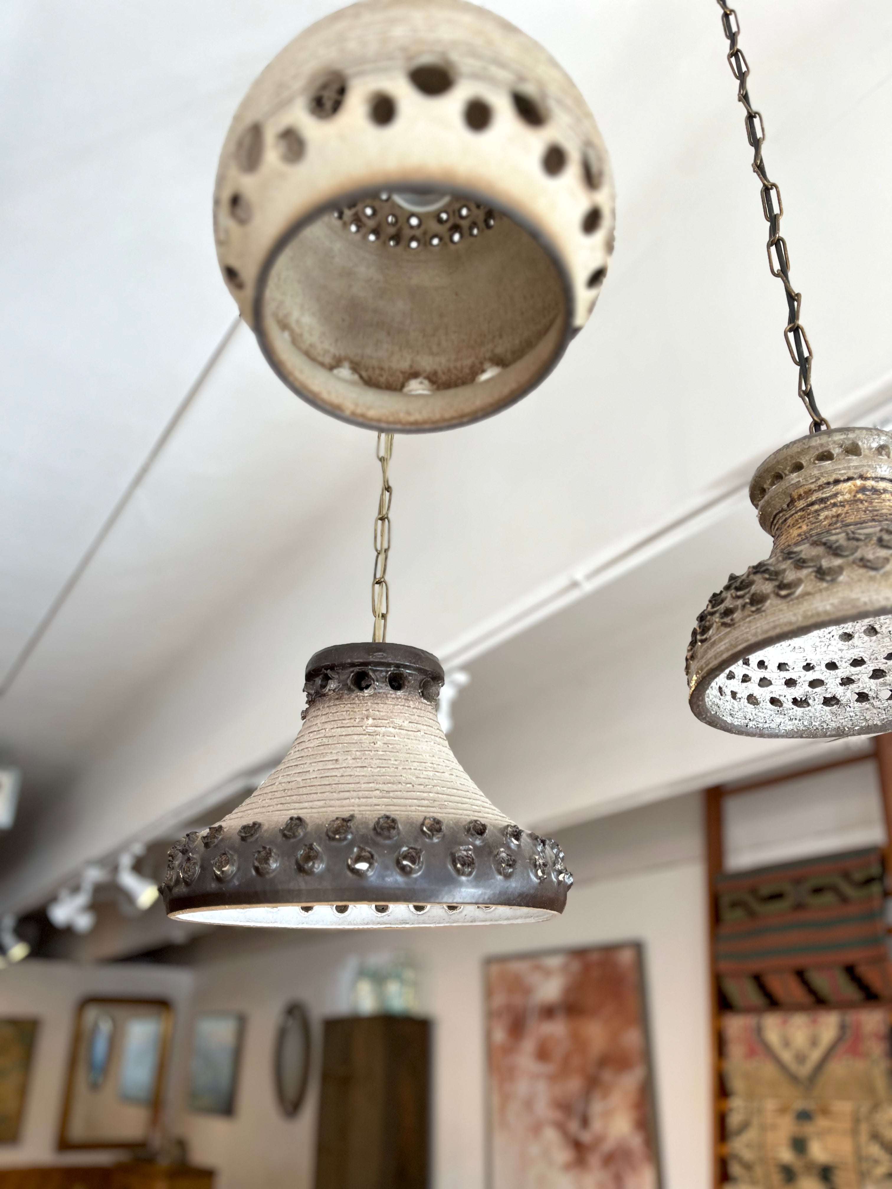 Vintage 70's Pottery Pendants from Denmark