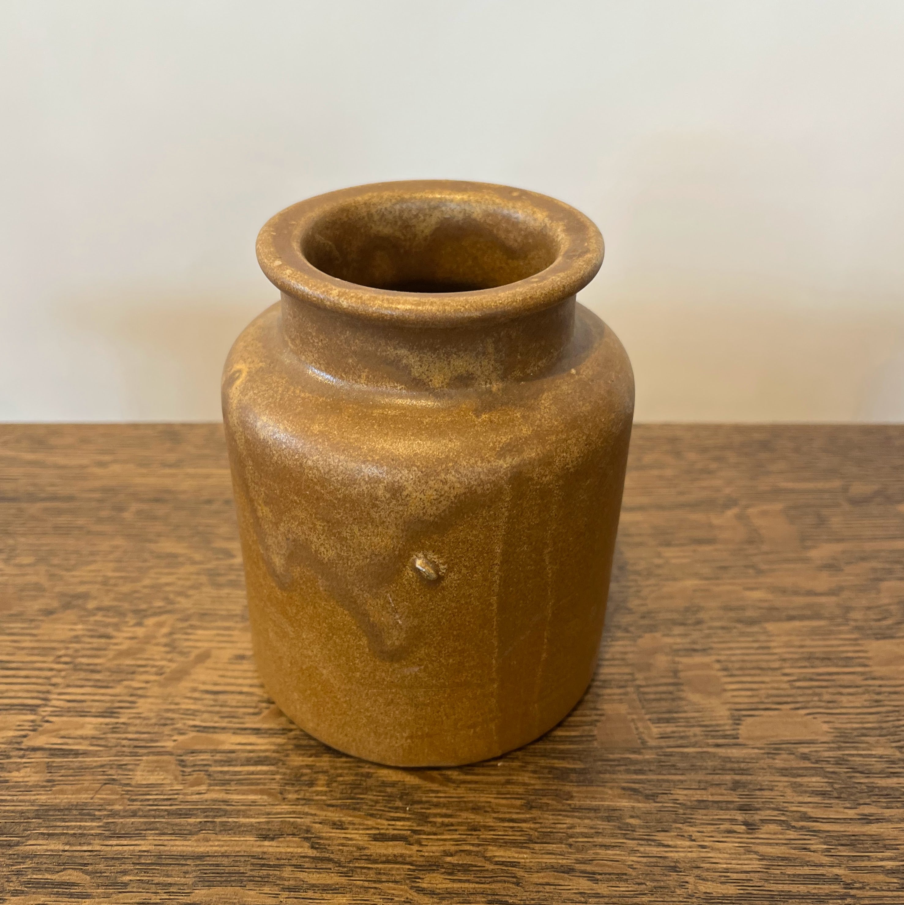 Vintage Matte Glazed Stoneware Jar