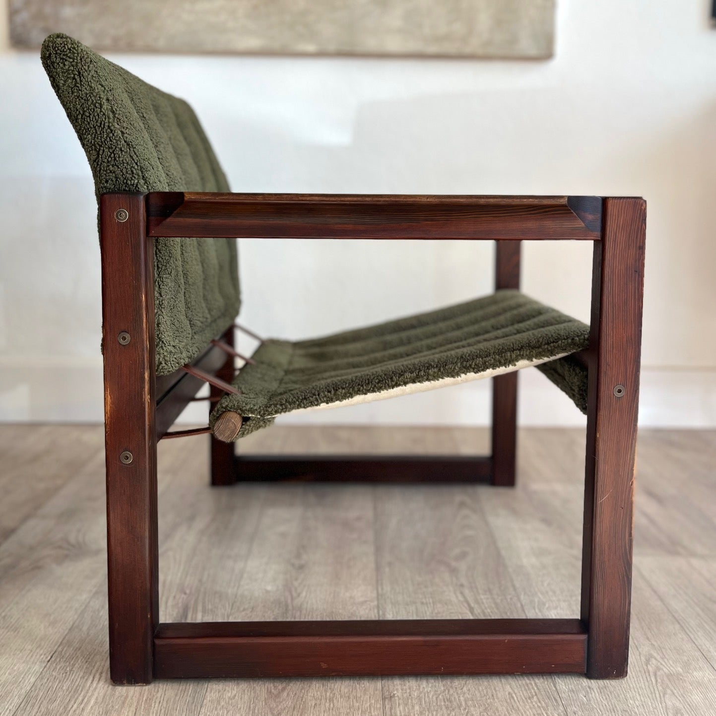 S/2 1970's Karin Mobring for Ikea Safari Chairs Newly Reupholstered