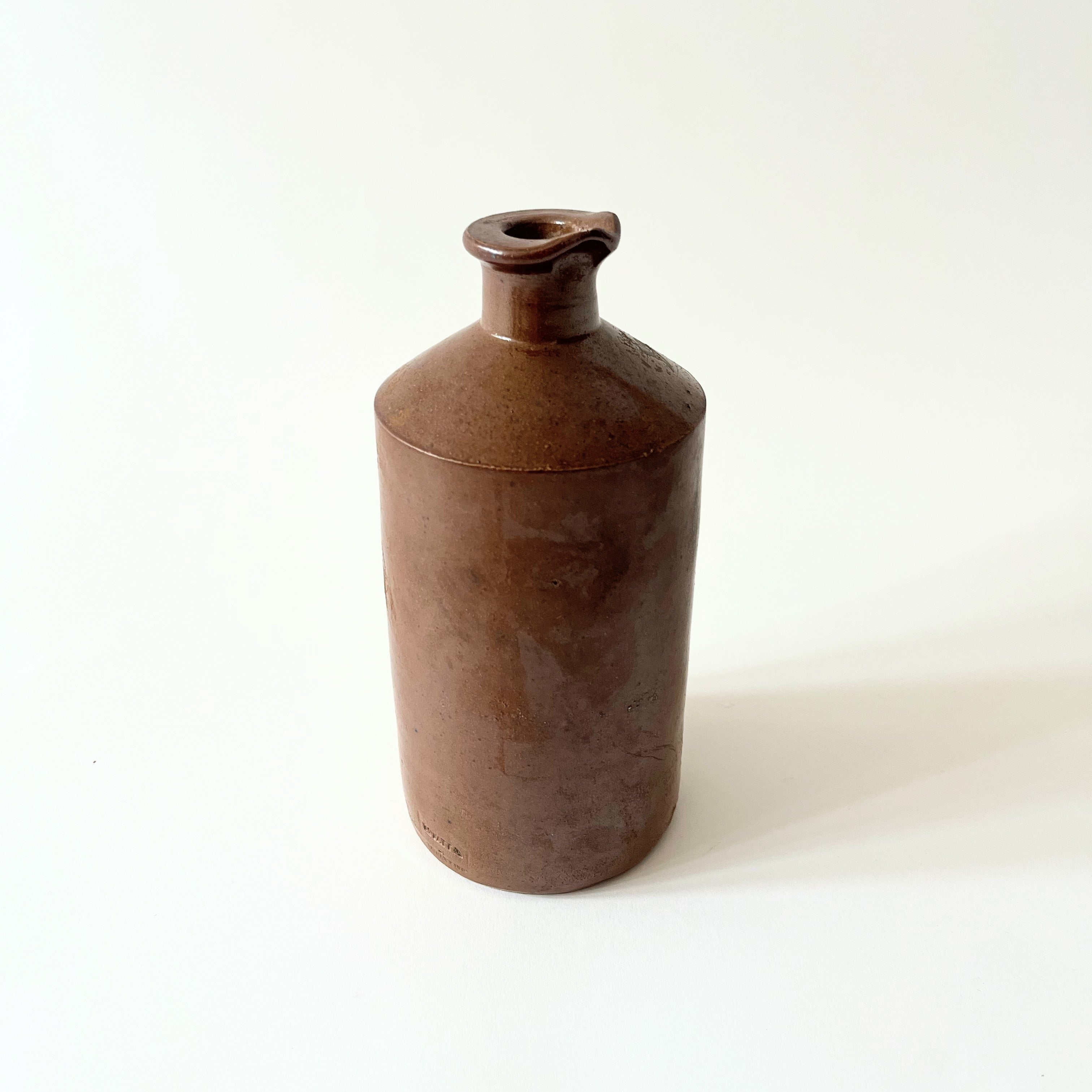 Victorian Brown Inkwell Jar