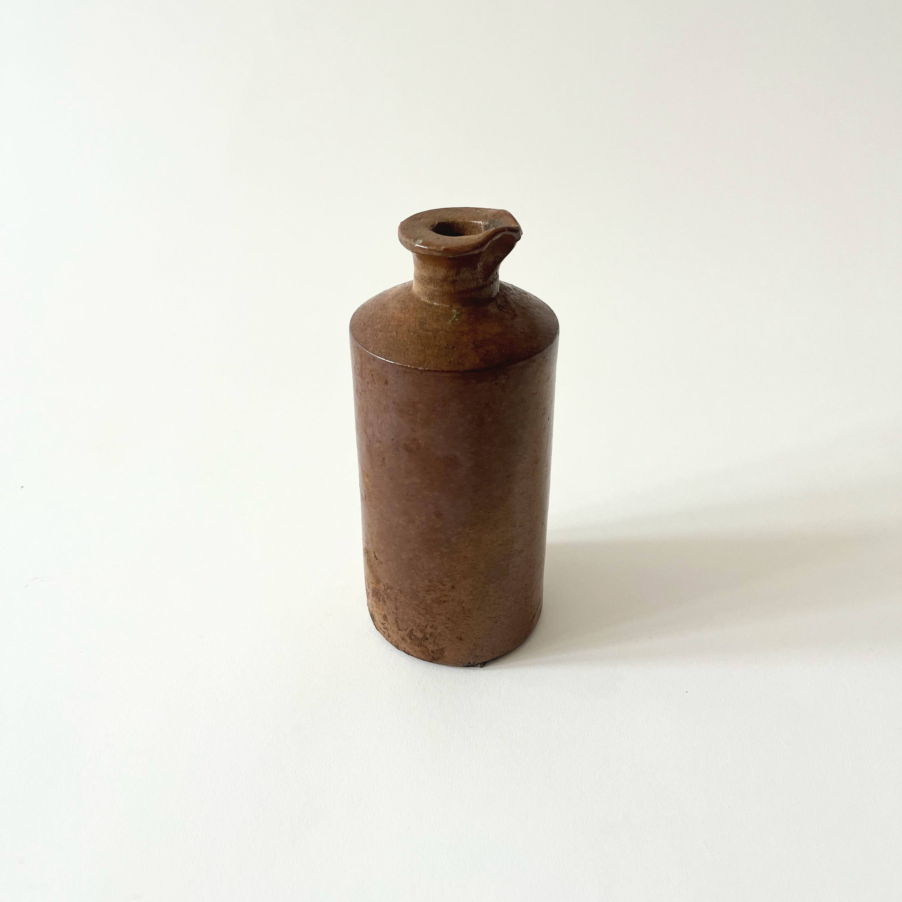 Victorian Brown Inkwell Jar