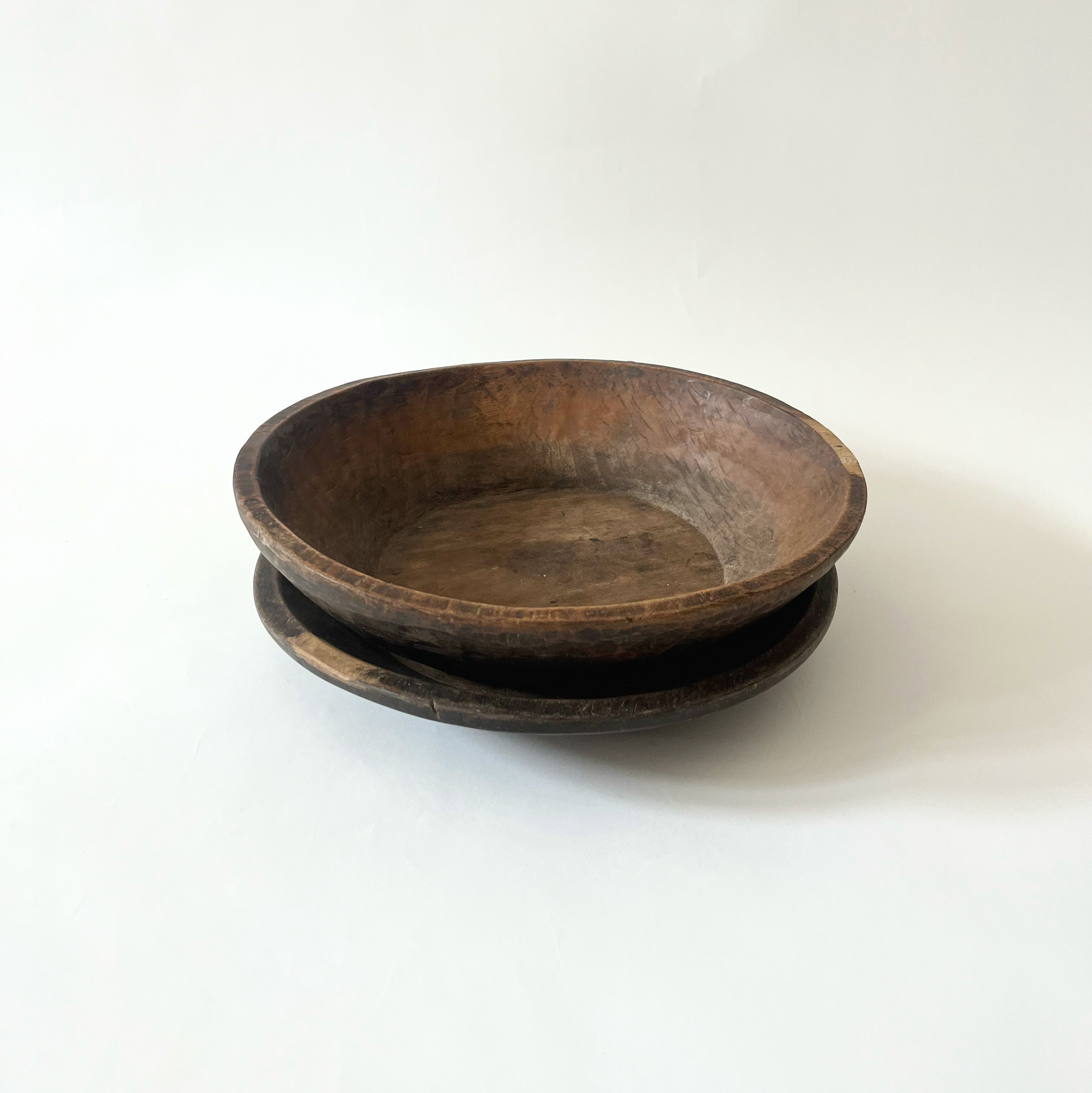 Vintage Hand Hewn Wooden Bowl