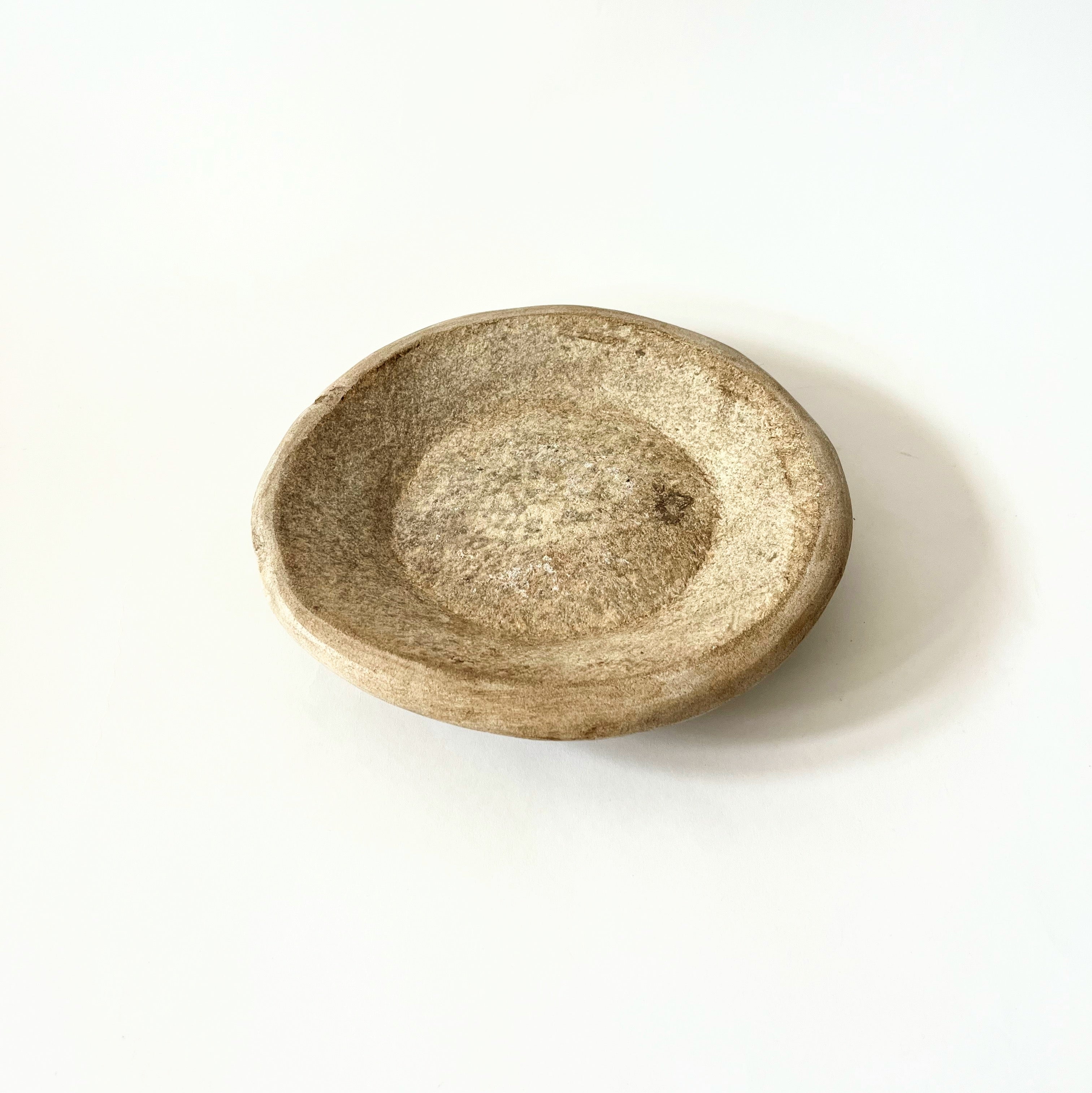 Vintage Round Marble Dish, Small