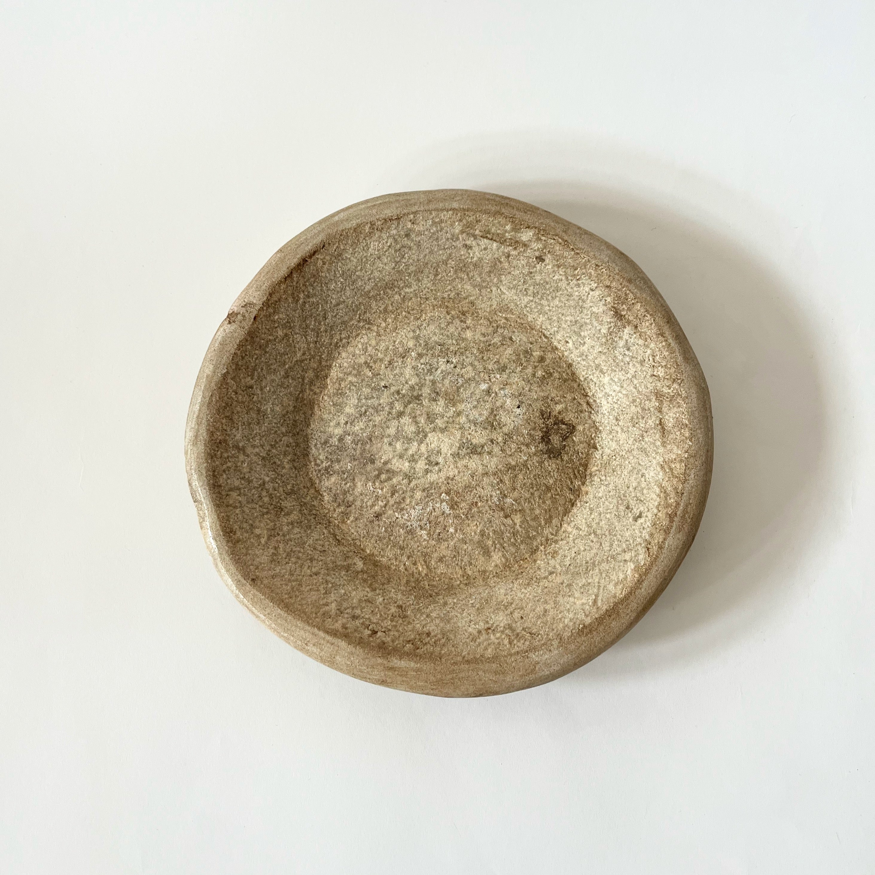 Vintage Round Marble Dish, Small