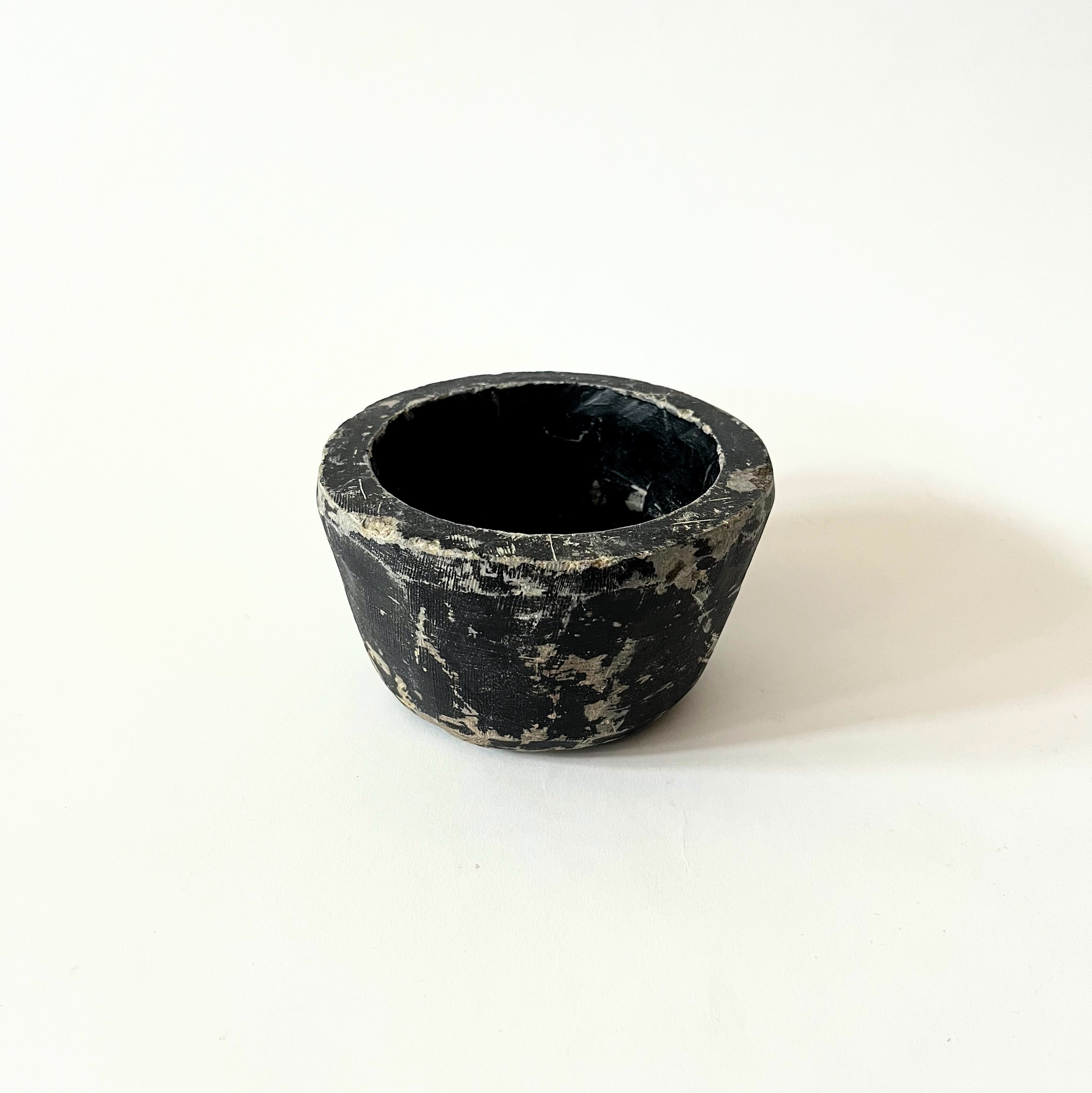 Vintage Black Stone Bowls, Small