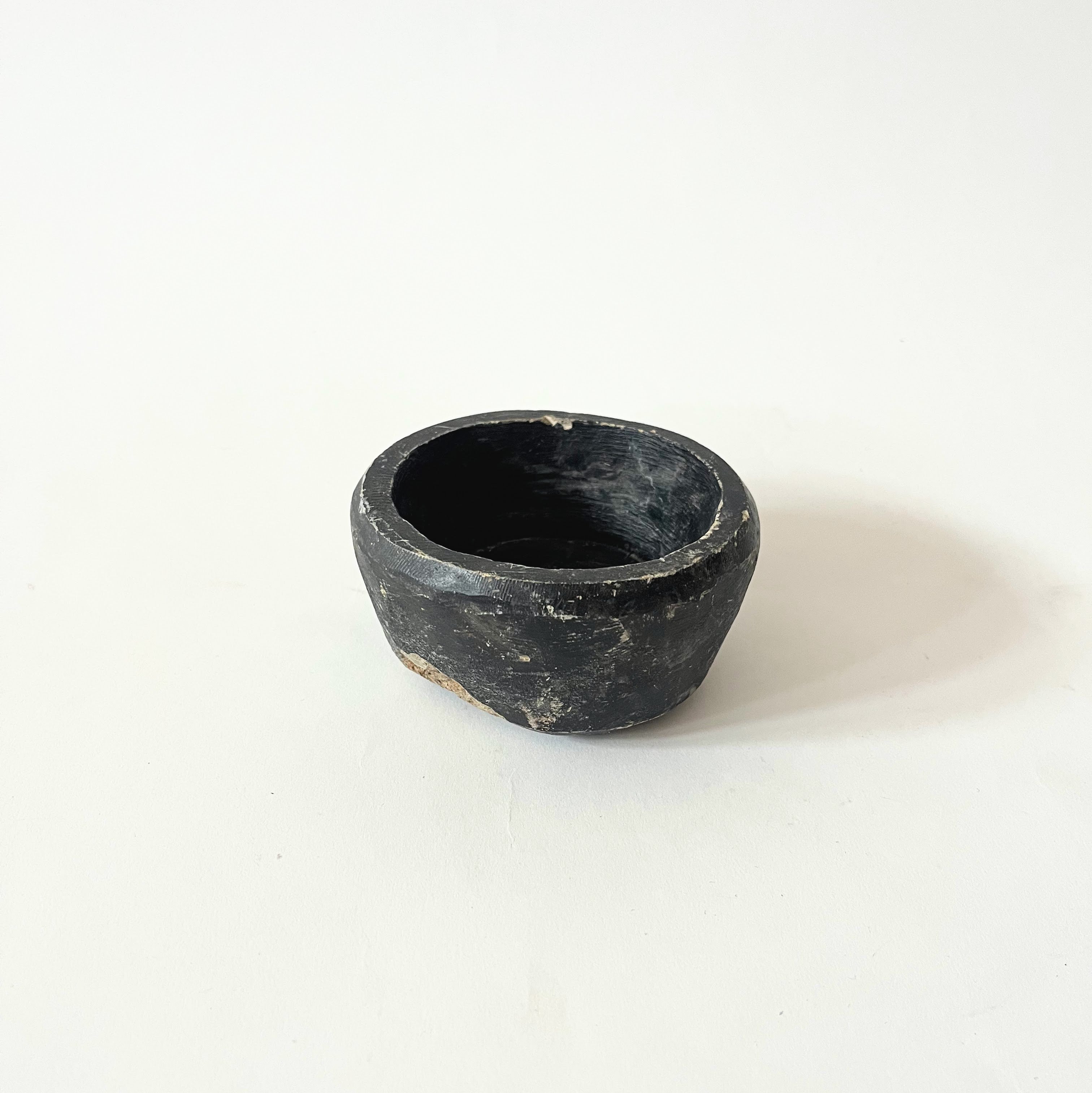 Vintage Black Stone Bowls, Small