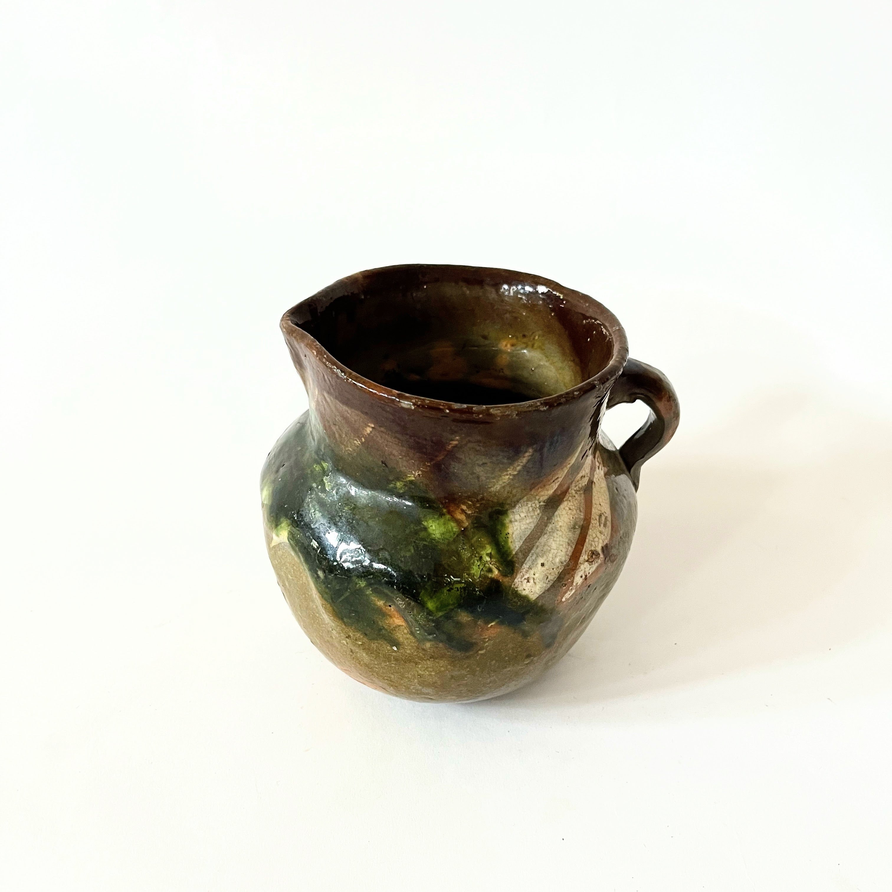 Antique Colorful French Pottery Vase