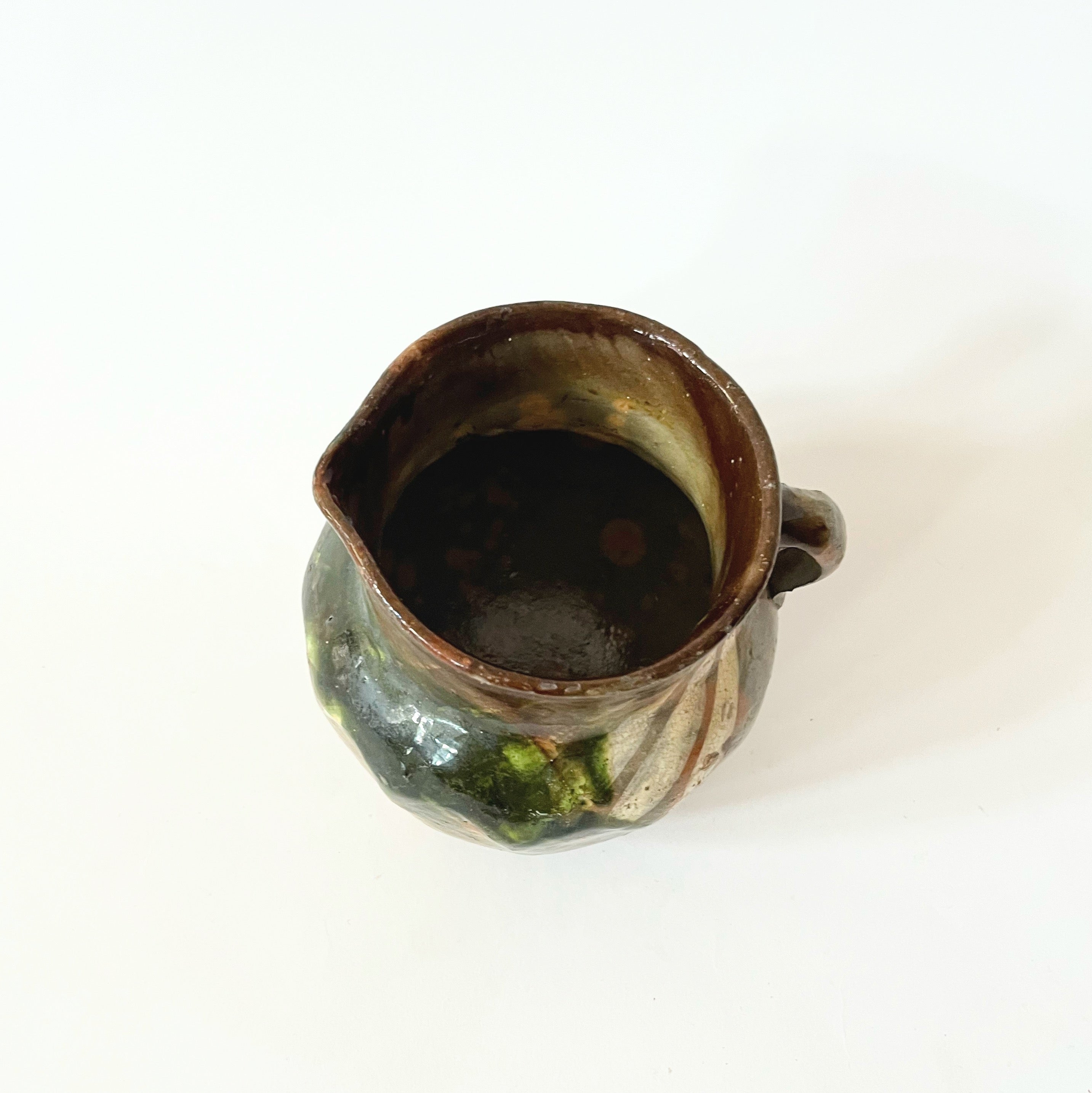 Antique Colorful French Pottery Vase