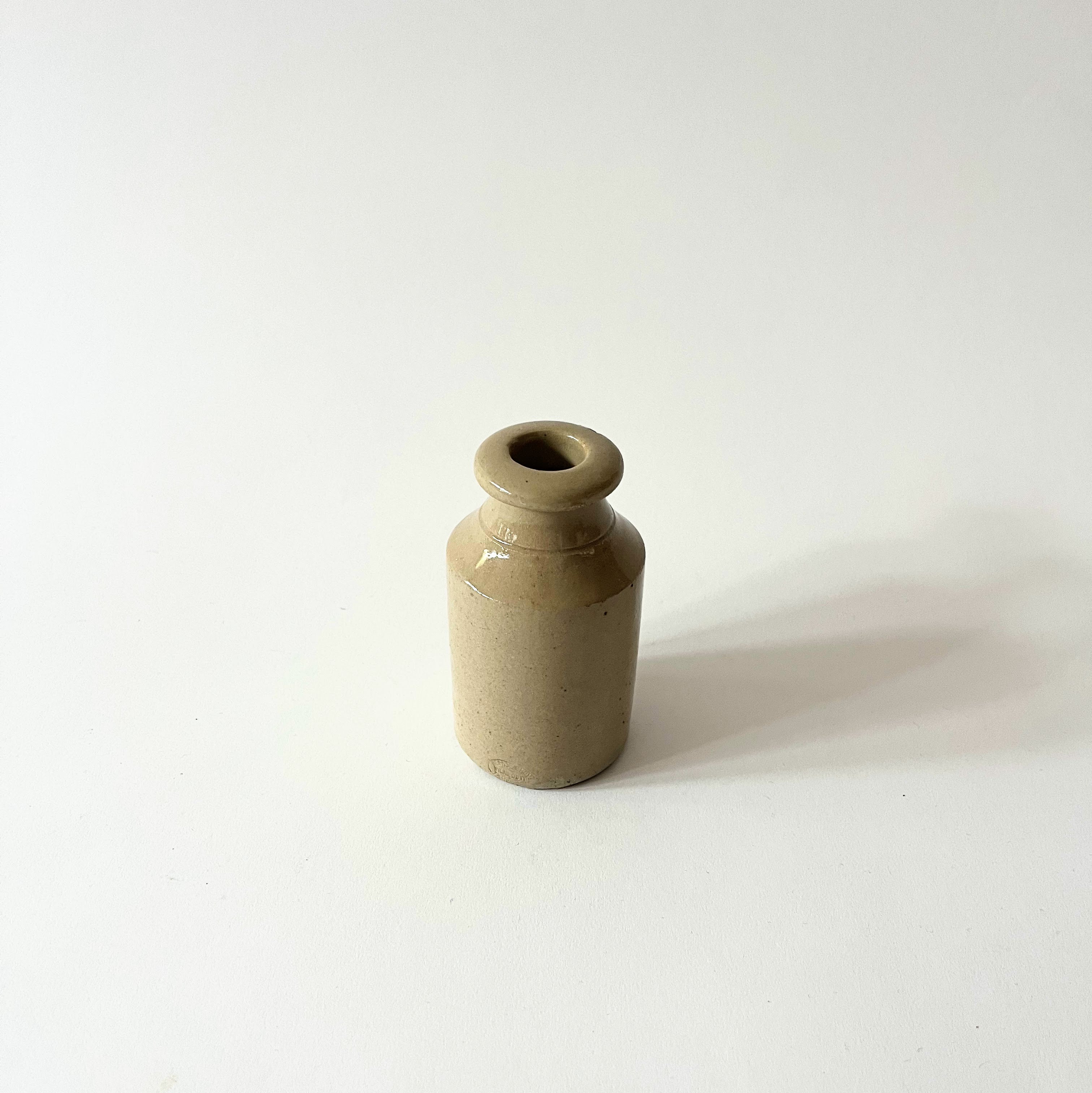 Victorian Cream Inkwell Jar
