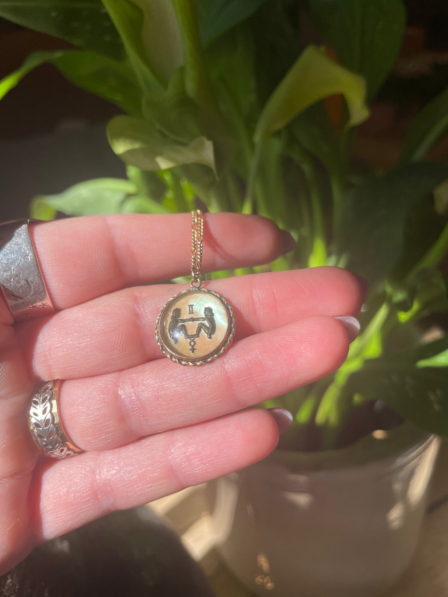 Vintage 14k Gemini Necklace w/ Figaro
