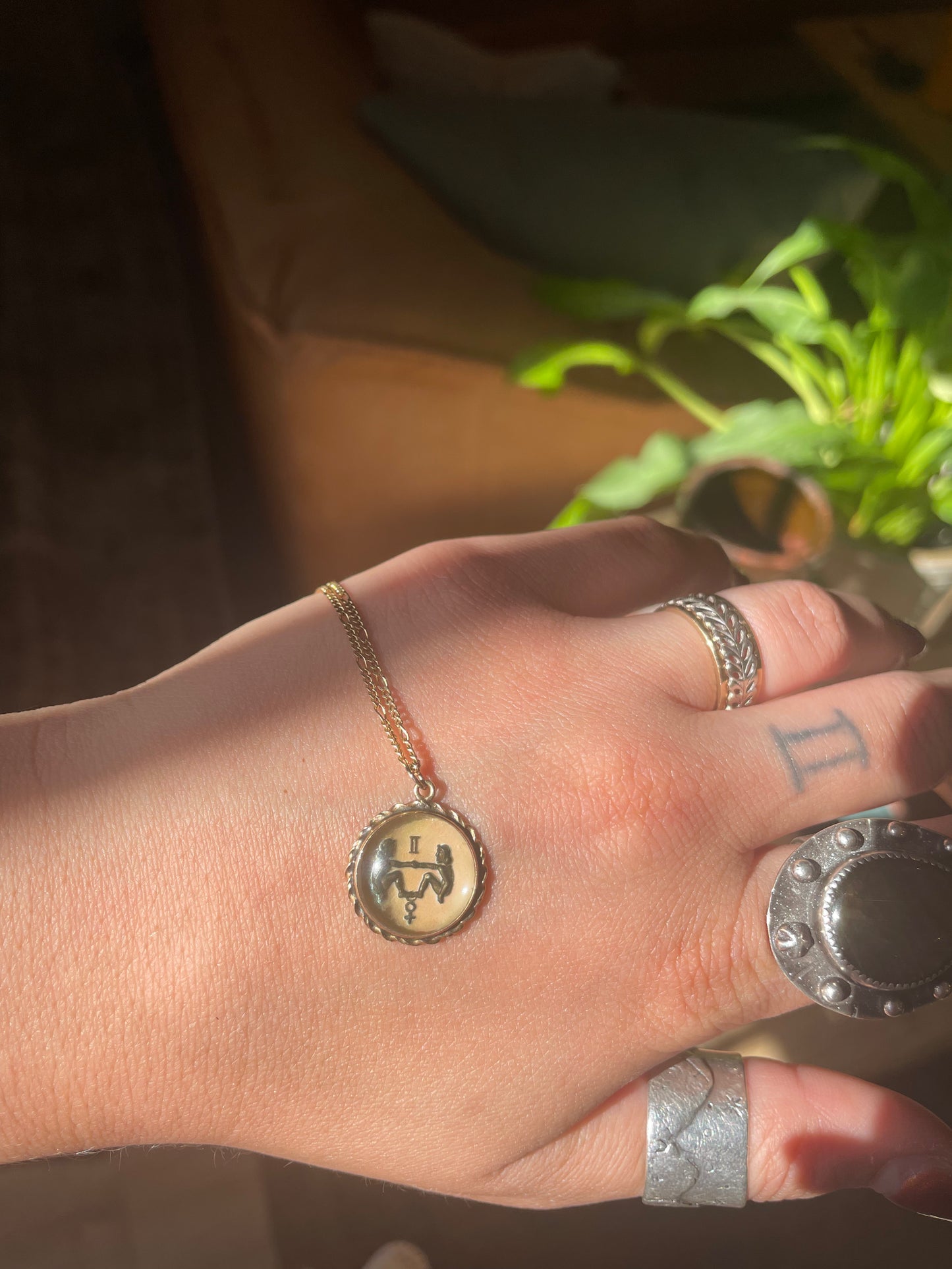 Vintage 14k Gemini Necklace w/ Figaro