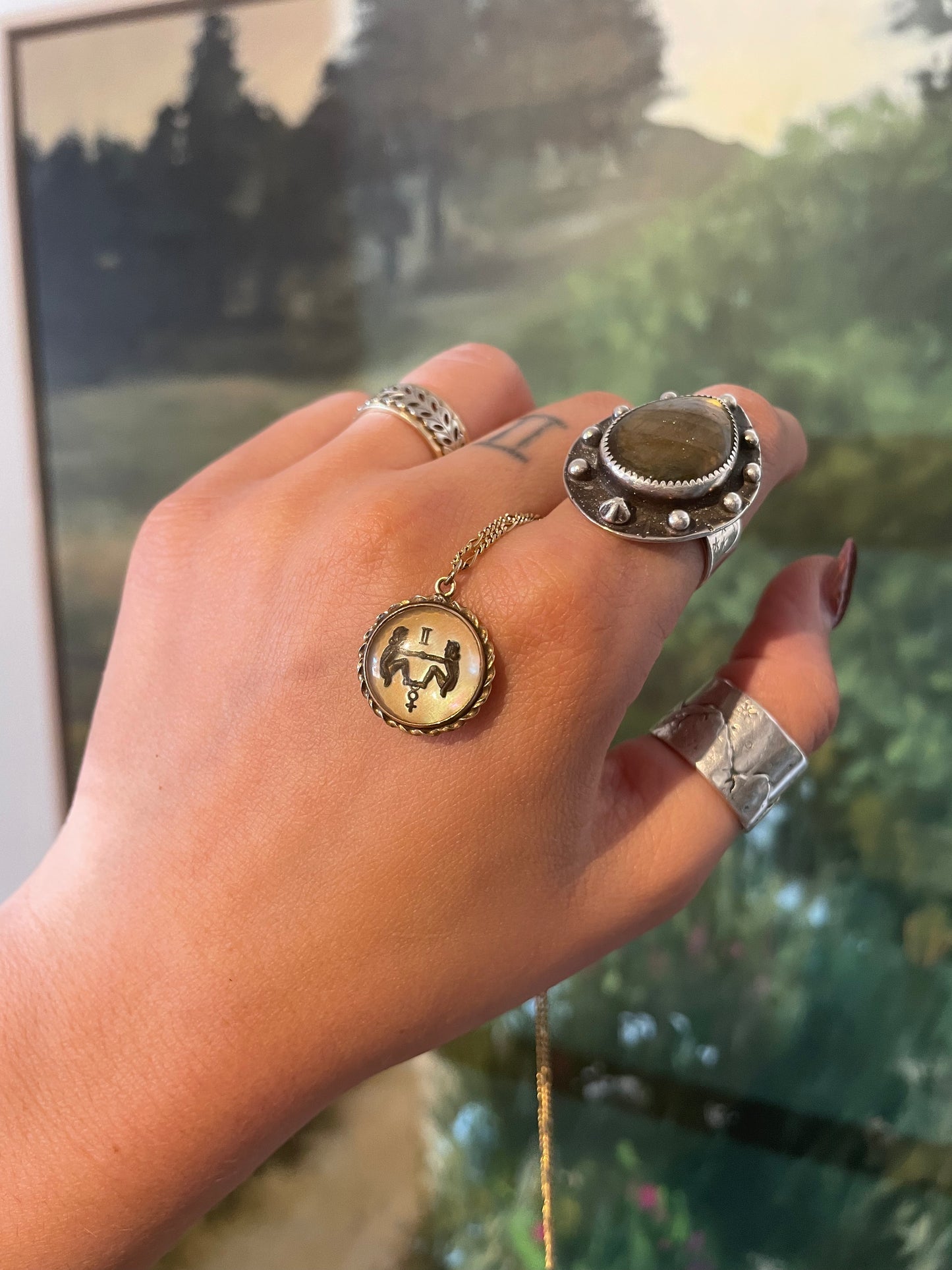 Vintage 14k Gemini Necklace w/ Figaro