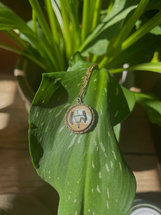 Vintage 14k Gemini Necklace w/ Figaro