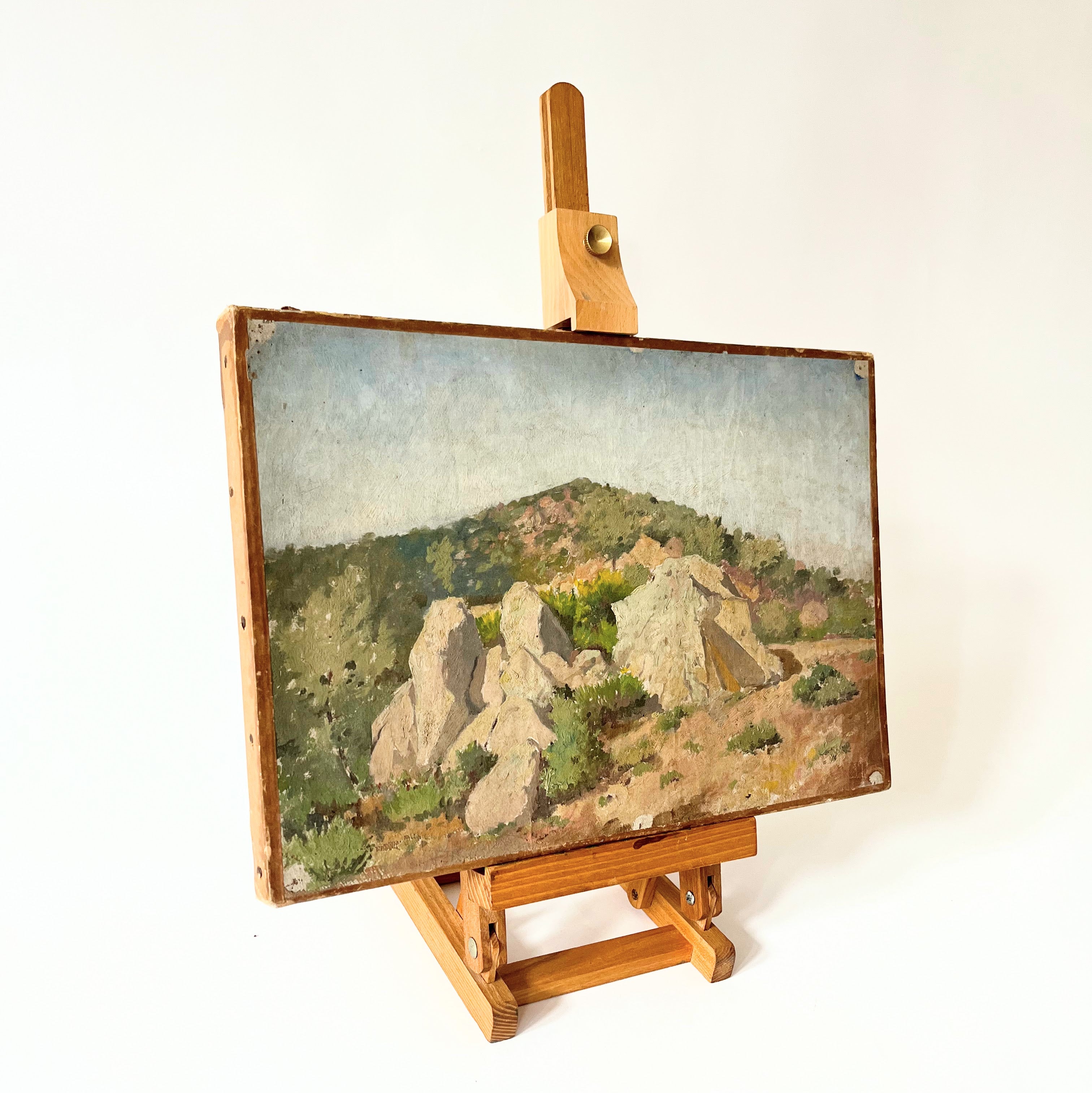 Vintage French Landscape in Stone