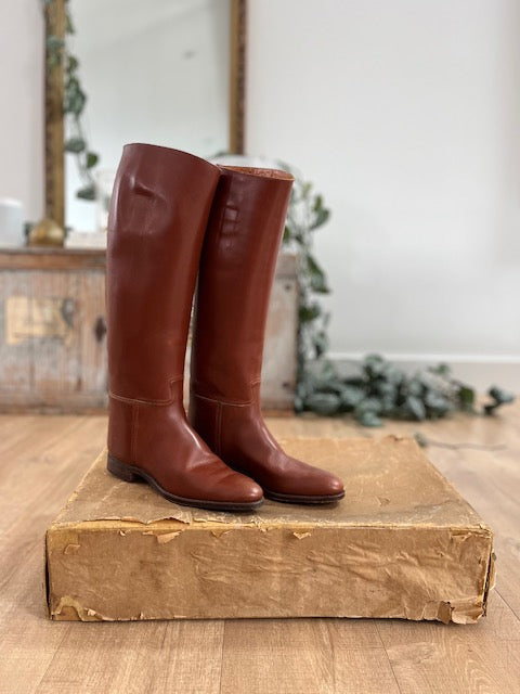 Vintage Army Navy Leather Riding Boots