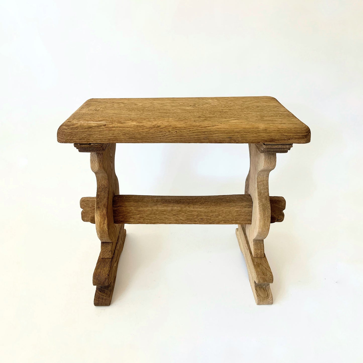 Vintage European Small Oak Bench