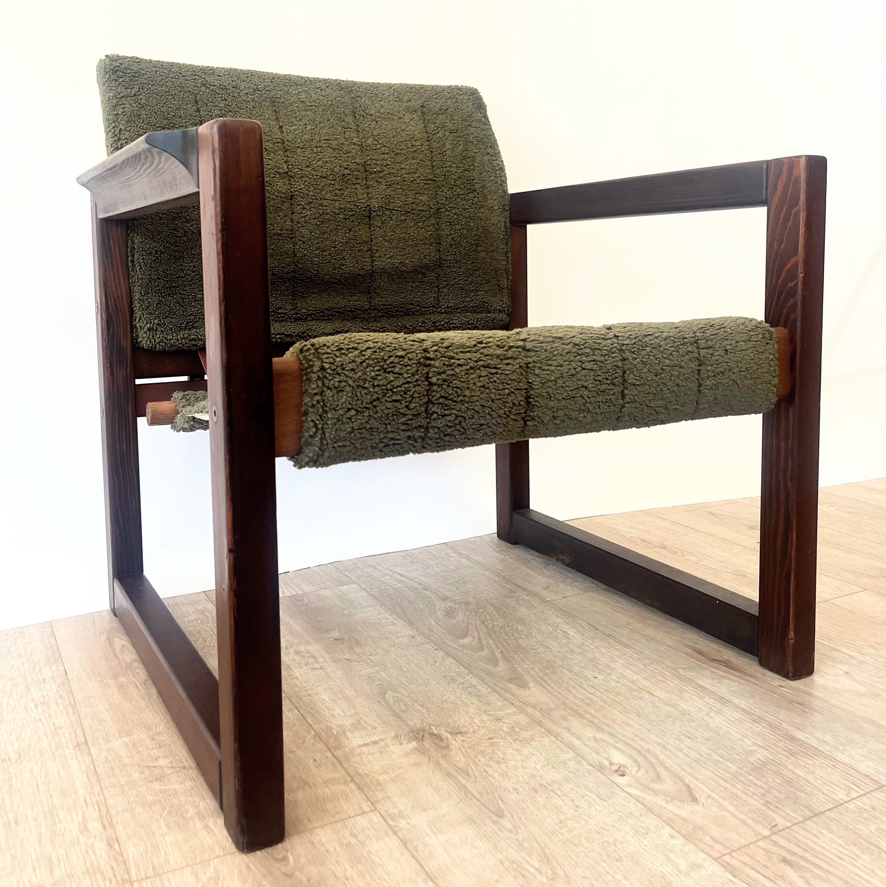 S/2 1970's Karin Mobring for Ikea Safari Chairs Newly Reupholstered