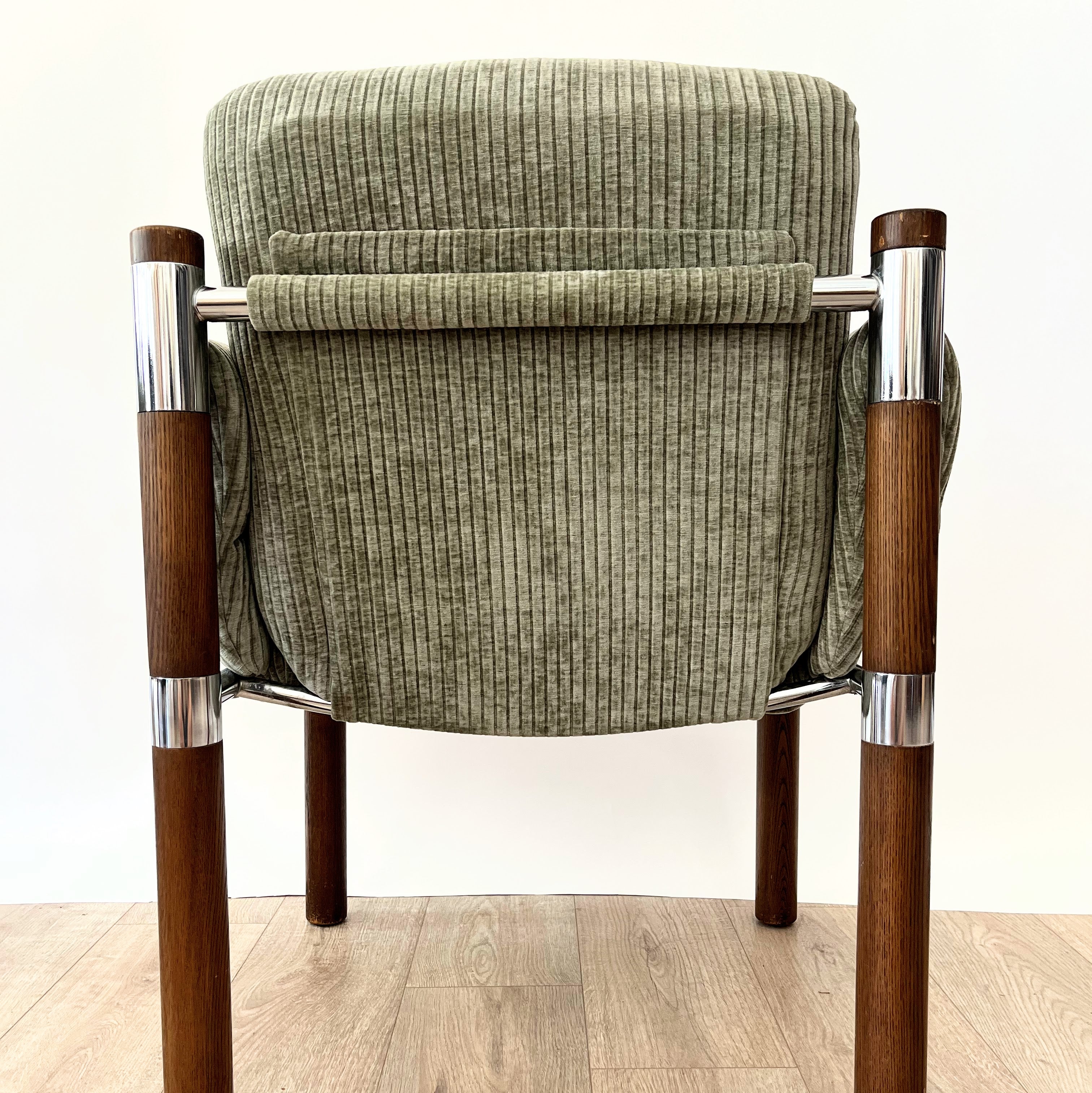S/2 Vintage MCM Reupholstered Chromcraft Chairs