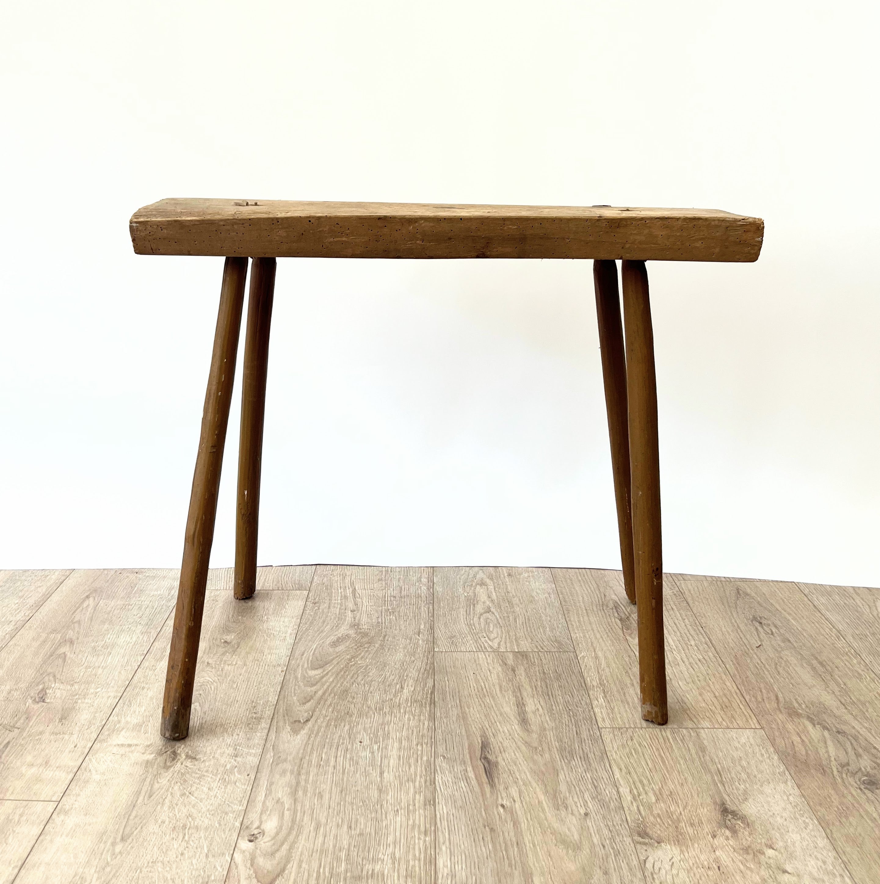 Antique Primitive Wooden Side Table