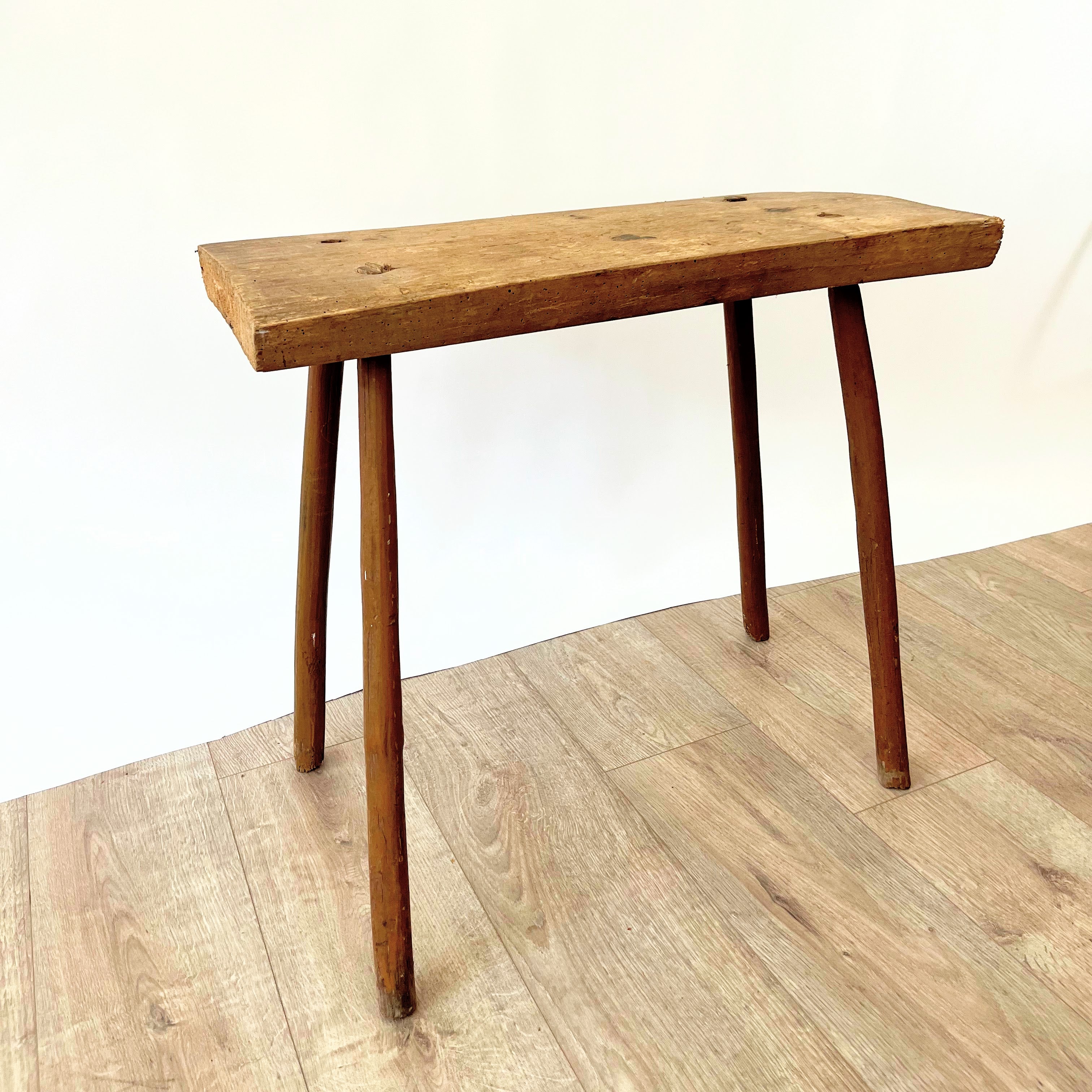 Antique Primitive Wooden Side Table