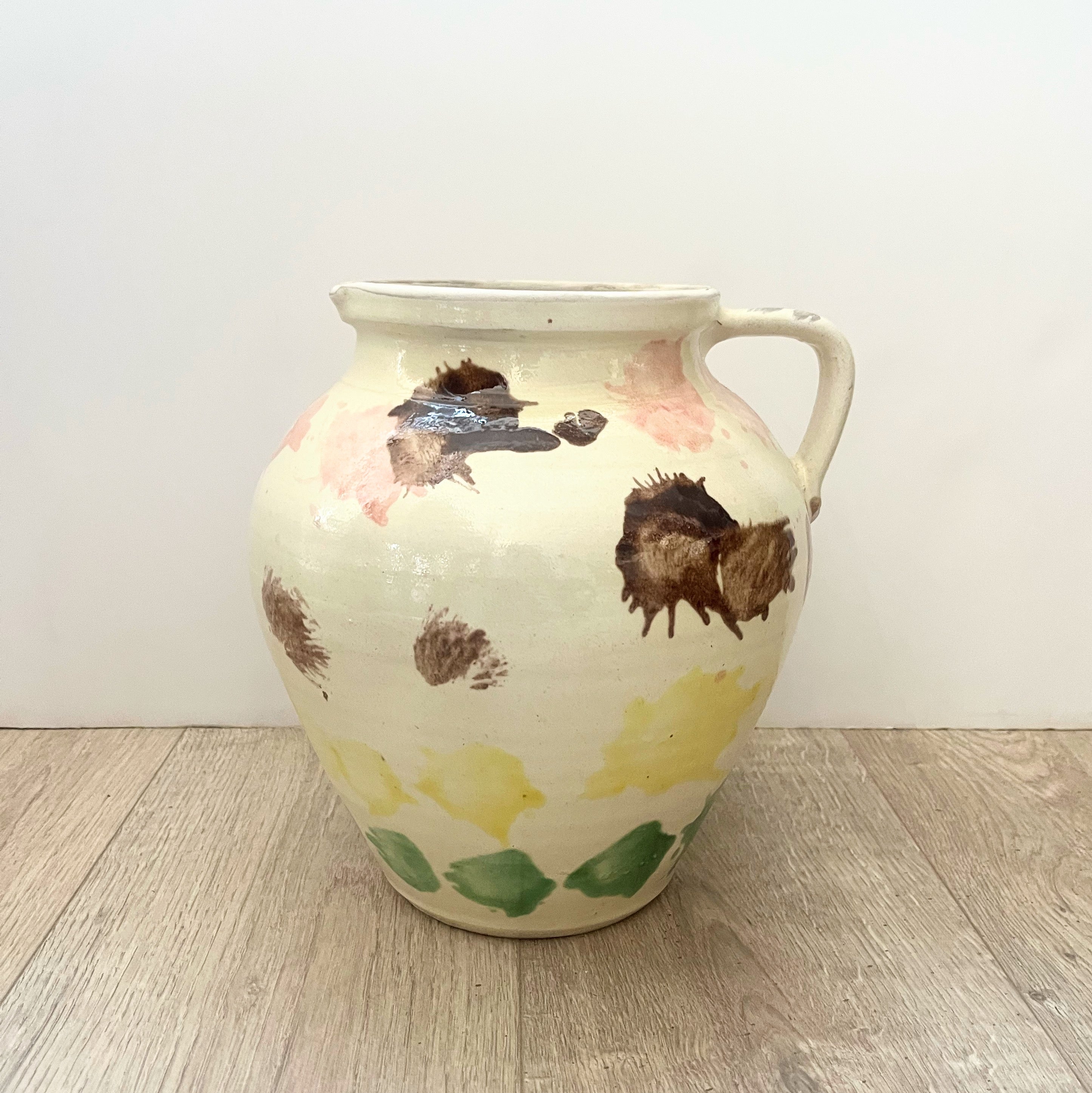 Hungarian Majolica Ceramic Pitcher