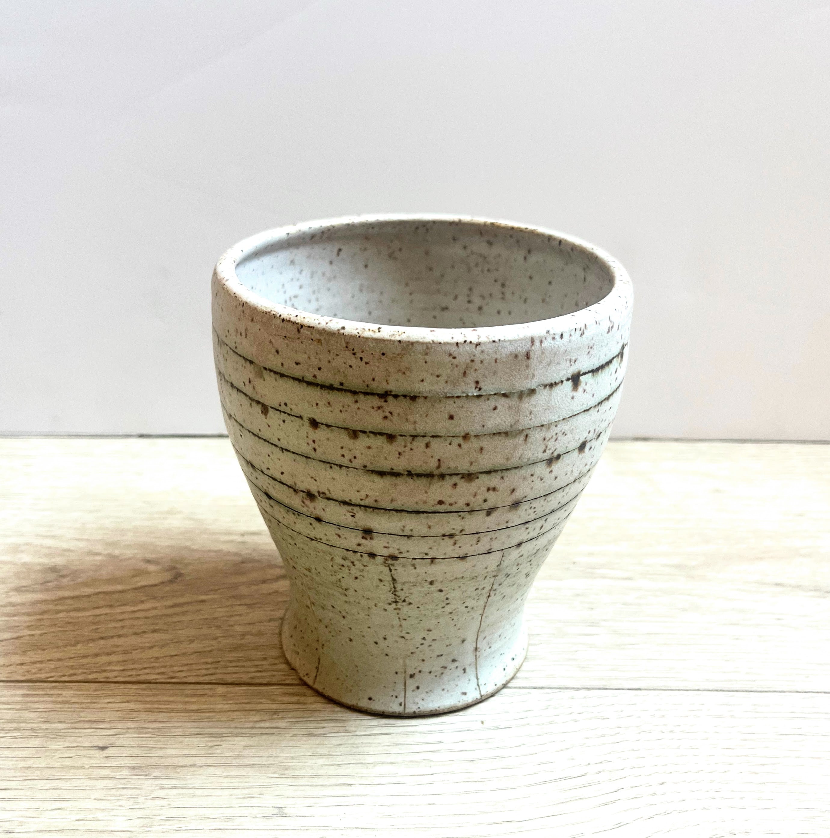 Striped Stoneware Lined Vase