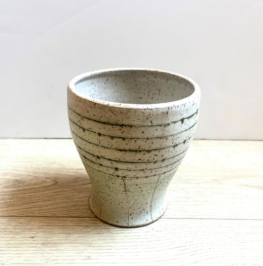 Striped Stoneware Lined Vase