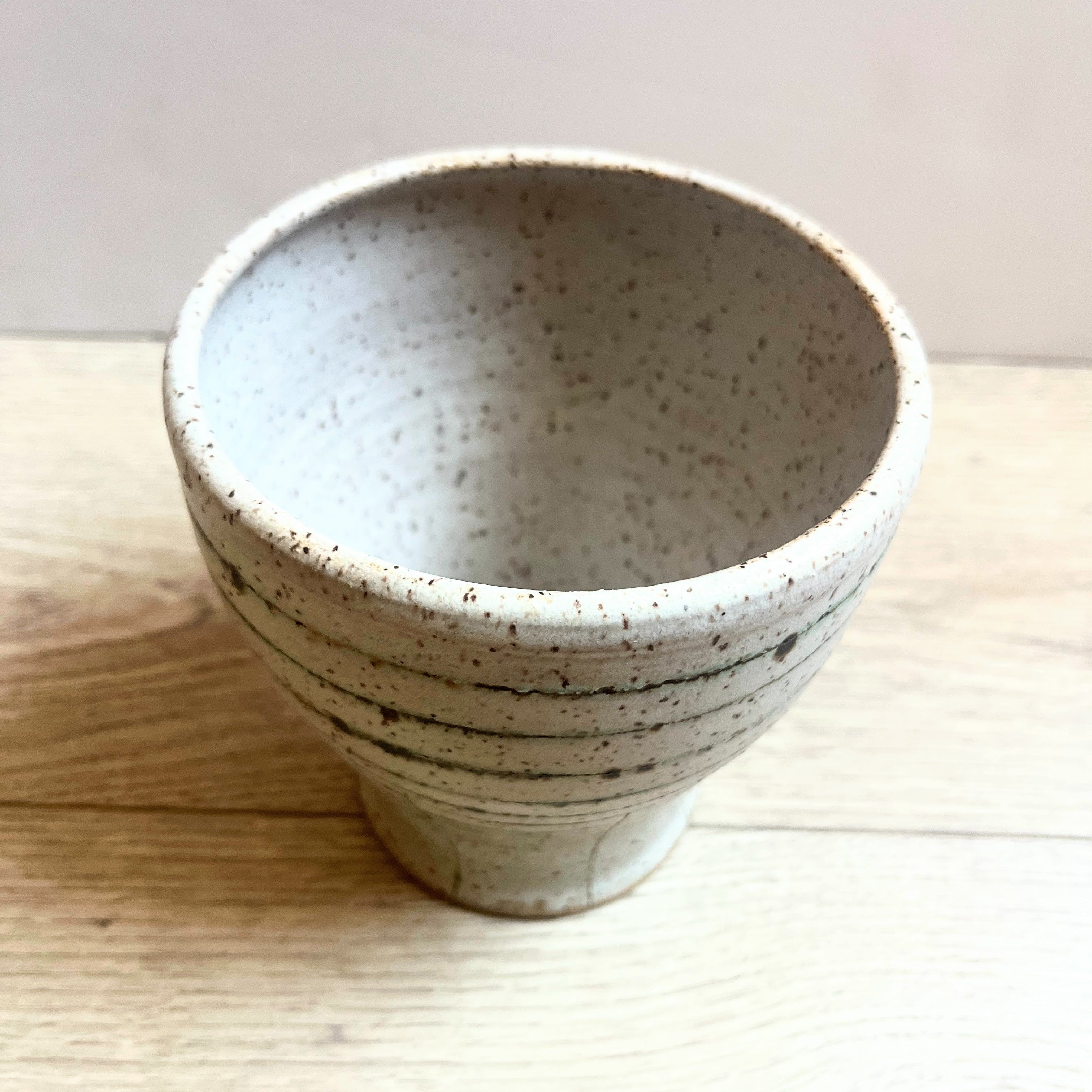 Striped Stoneware Lined Vase