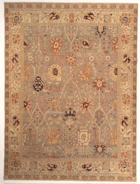 Earthy Oushak Serapi Rug