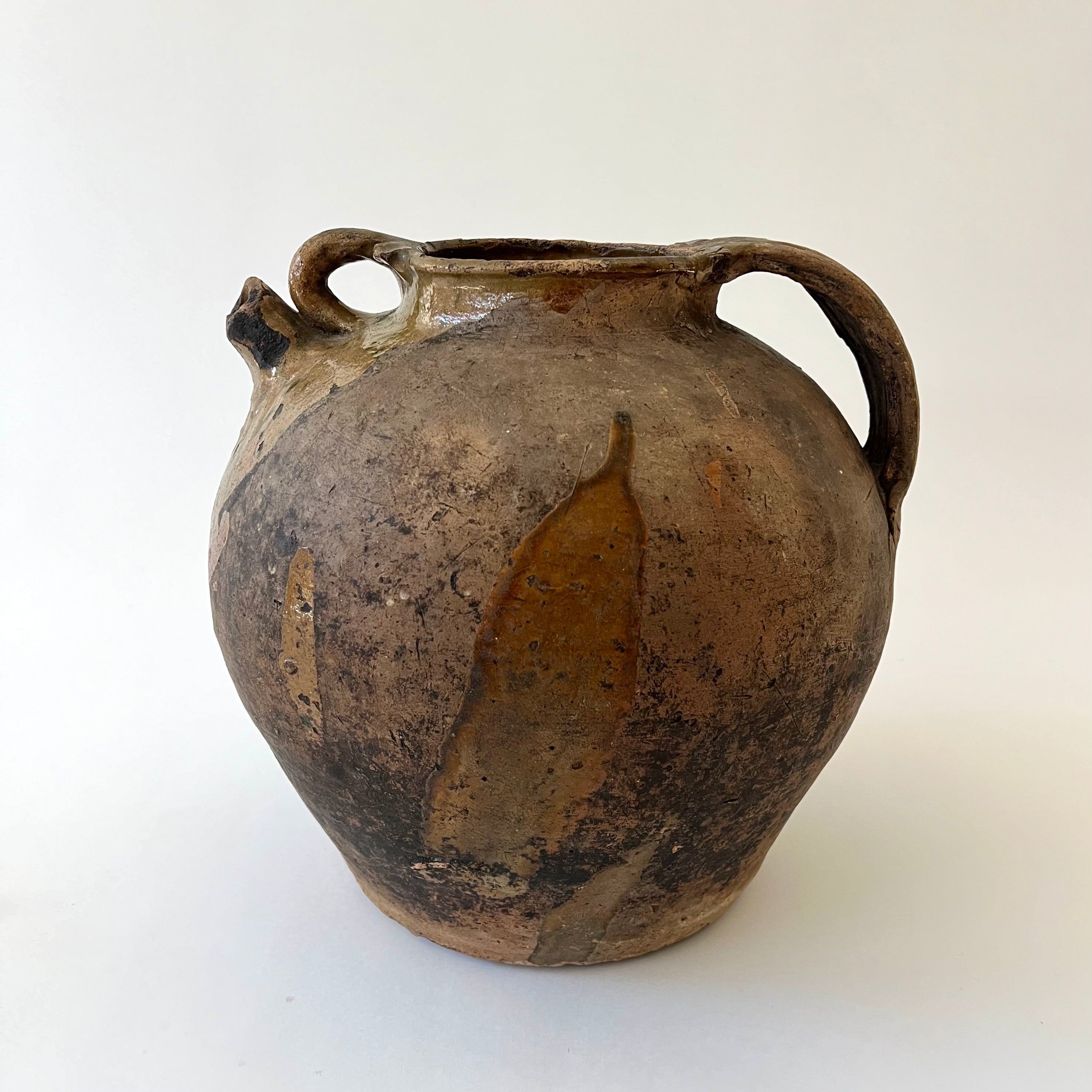 Antique French Olive Oil Pitcher