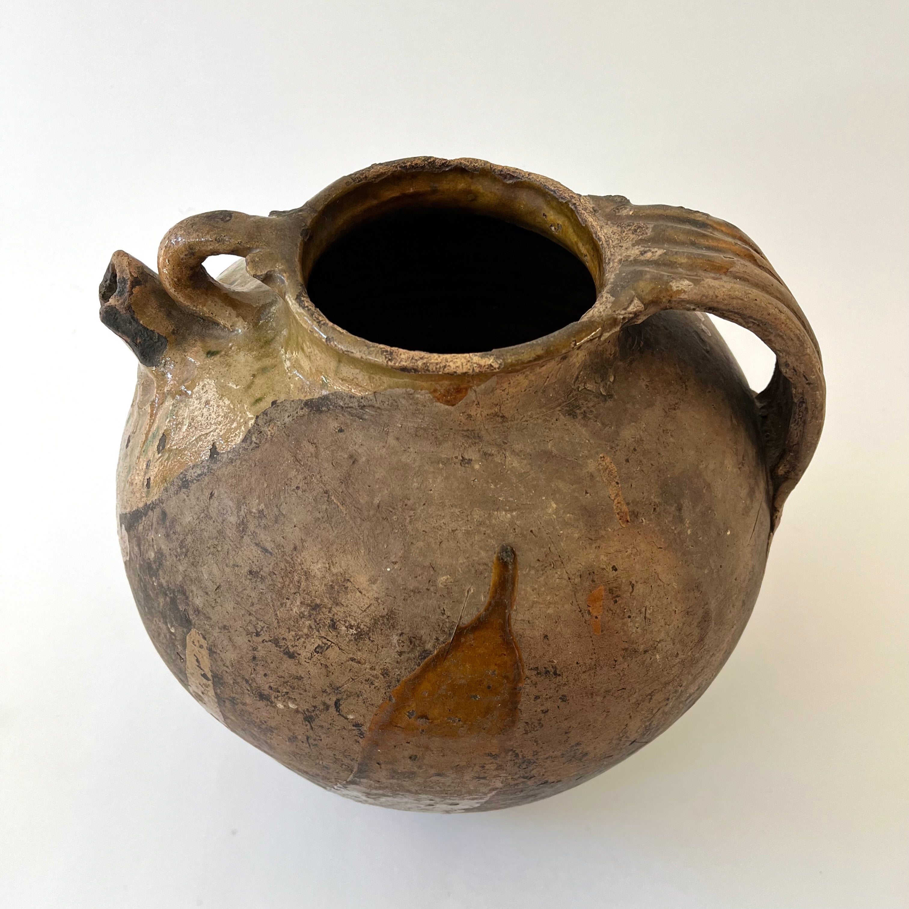 Antique French Olive Oil Pitcher